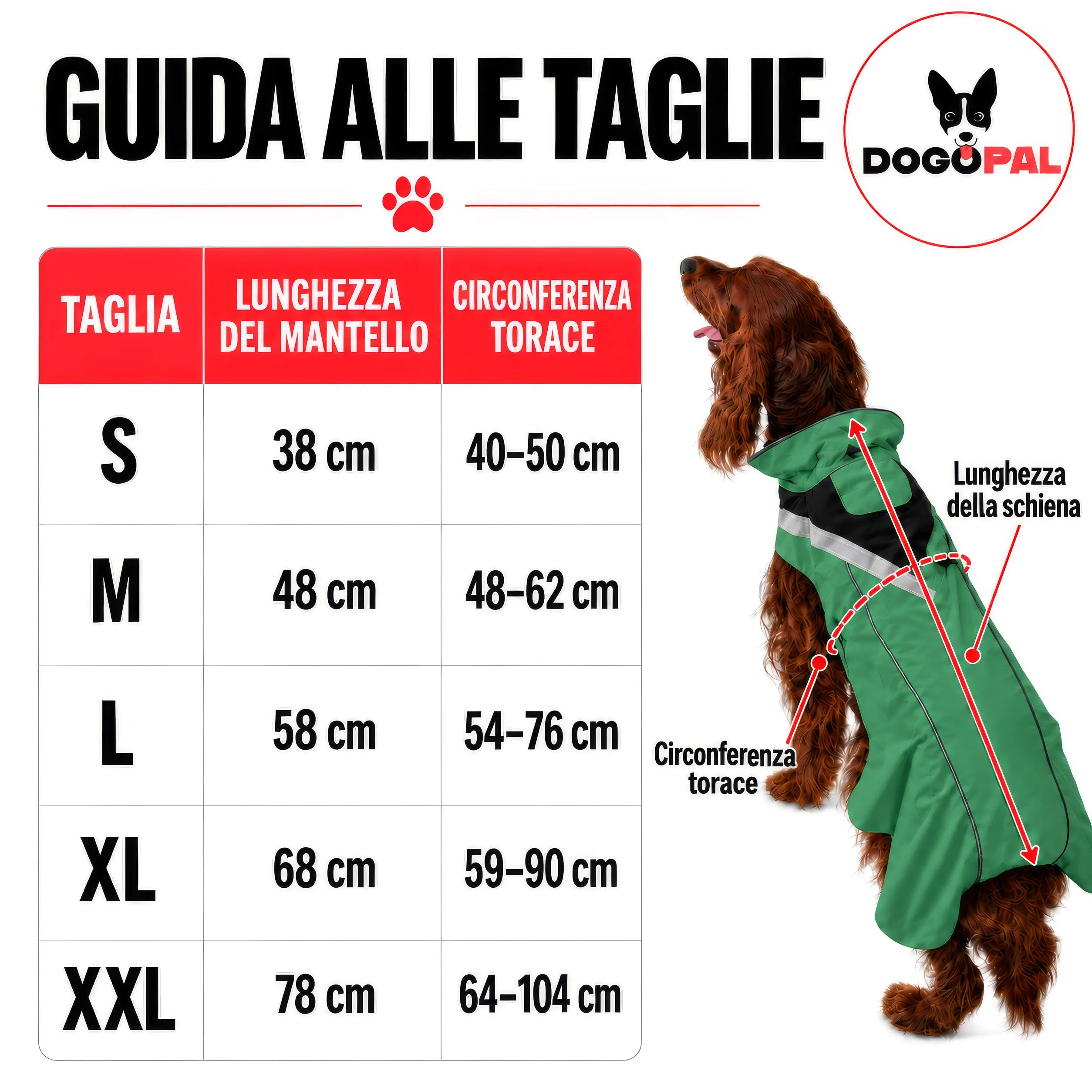 DOGOPAL Cappotto per cani 2 in 1 impermeabile con pile rimovibile, verde, XL - immagine 6