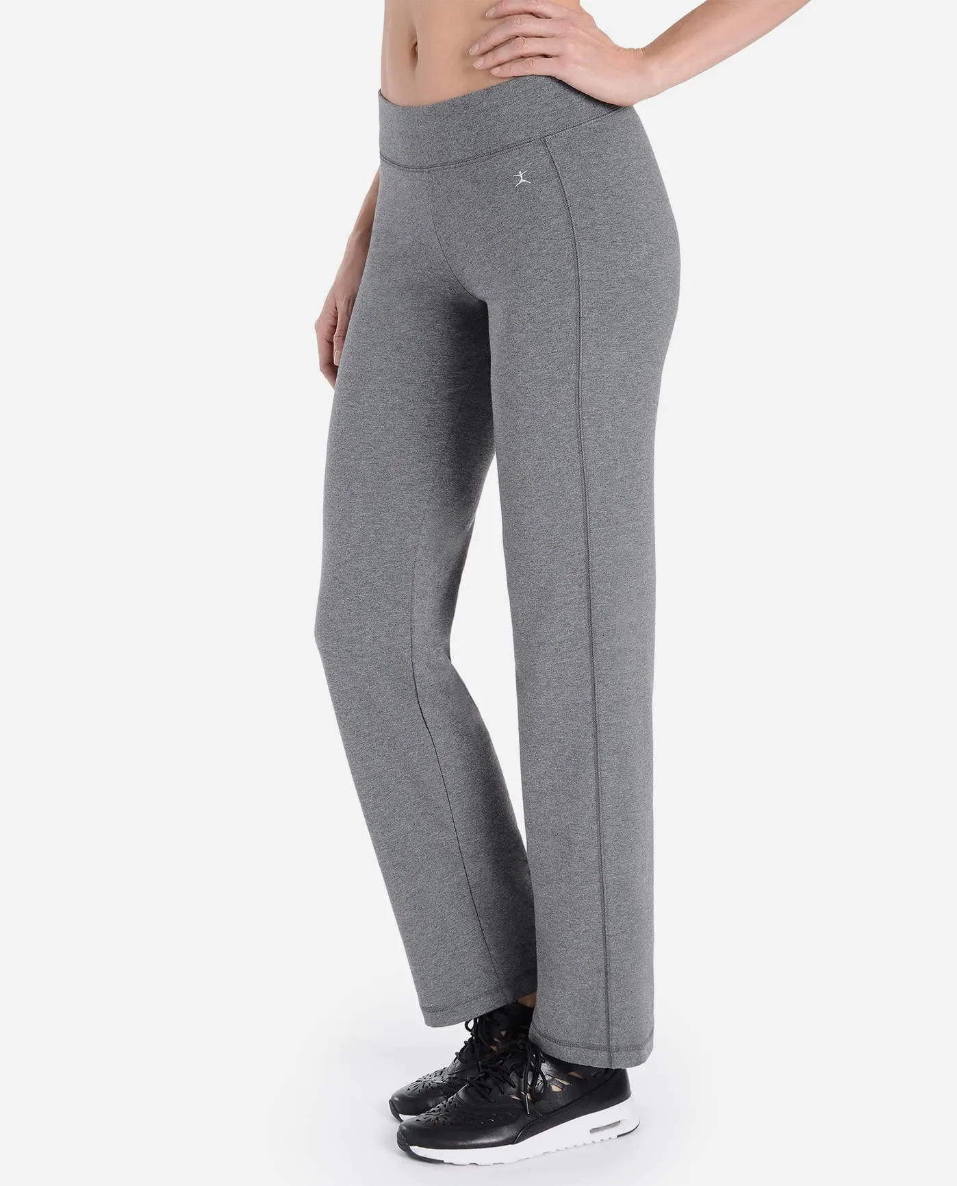 Danskin Essentials Pantaloni da Yoga, Grigio Antracite Mélange, XS - immagine 2