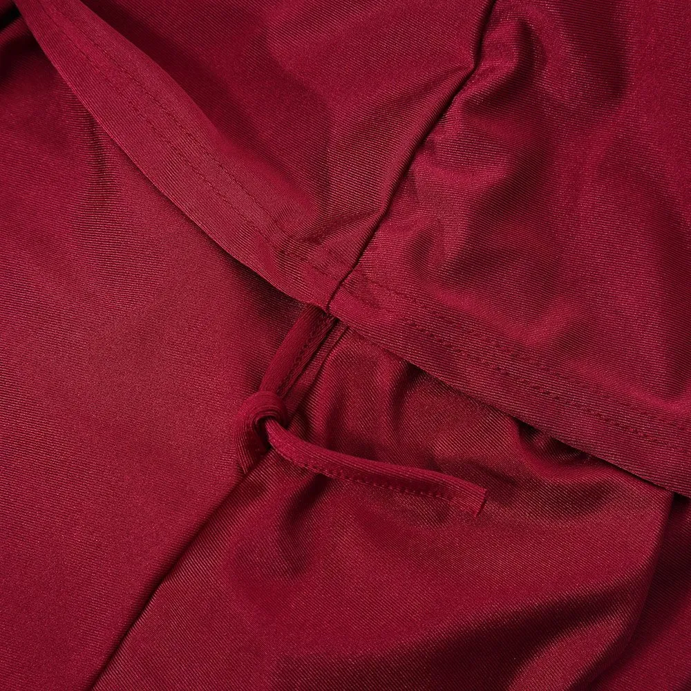 WOWDECOR Islamic Swimwear Burkini for Women, Wine Red, L - immagine 6