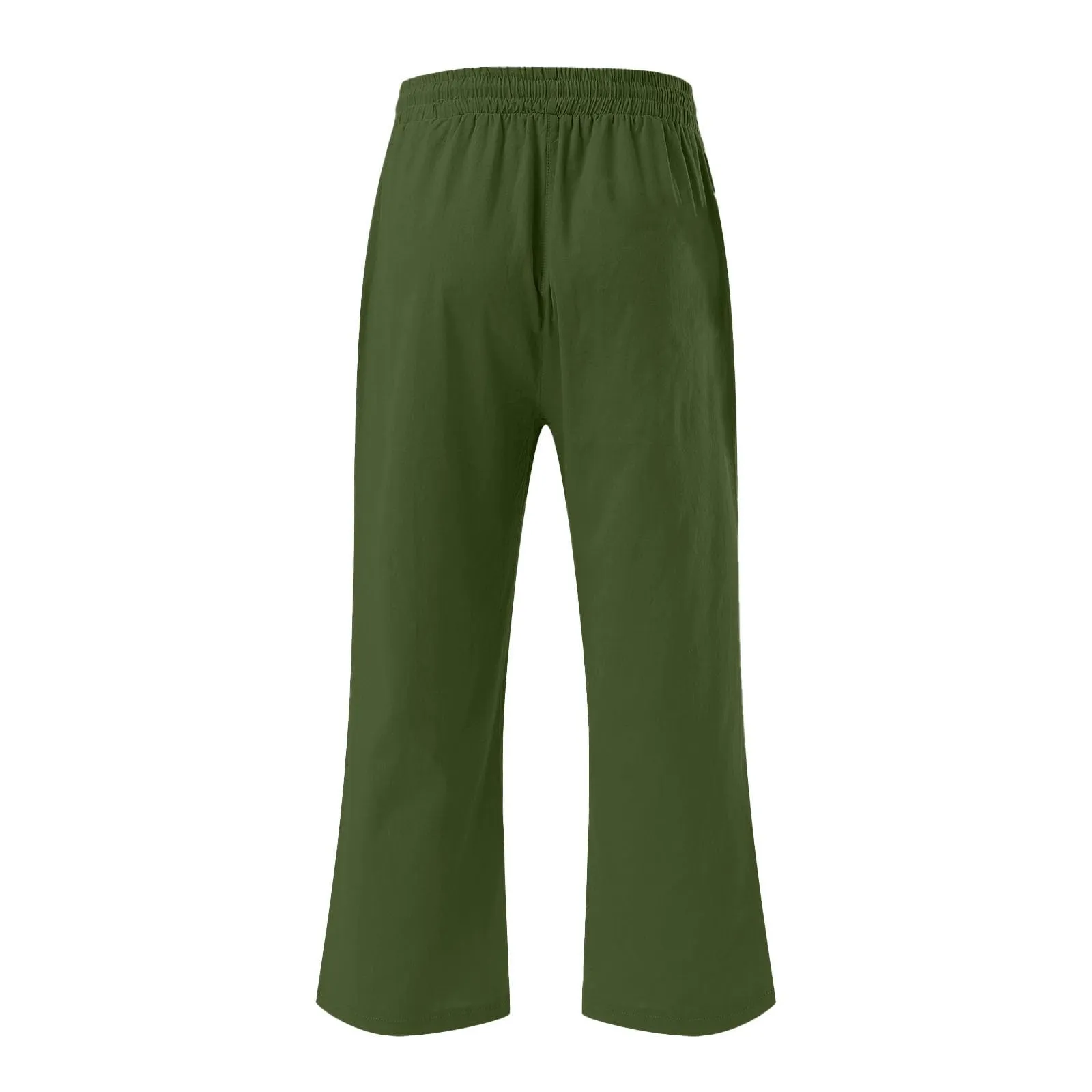 HEONSATI Pantaloni Pinocchietto Donna Sportivi Estivi in Cotone e Lino 3/4 Capri Bermuda Larghi con Coulisse Regolabile - immagine 4