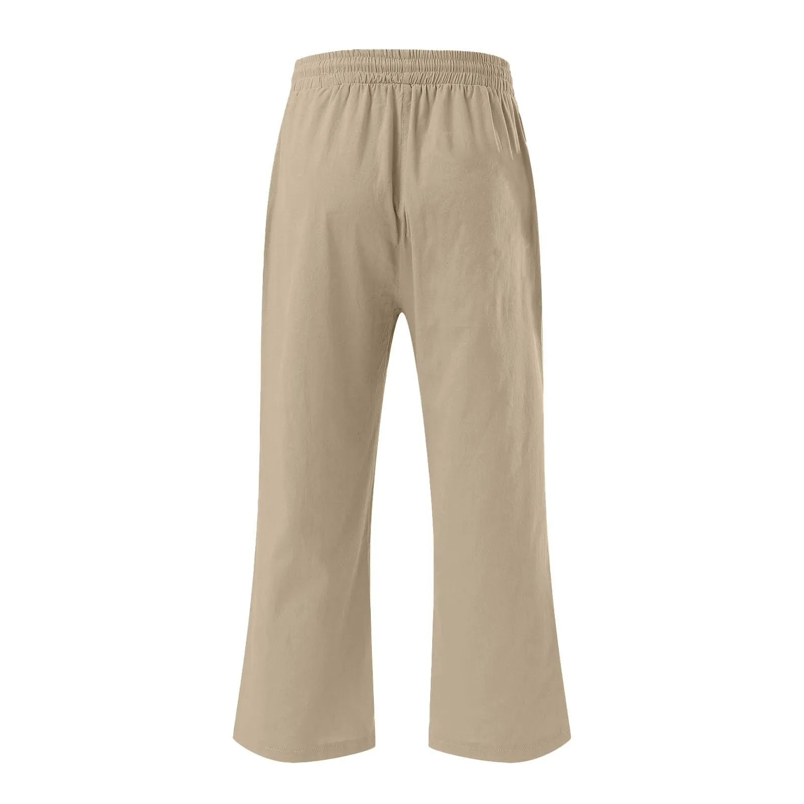 HEONSATI Donna Pantaloni Pinocchietto Estivi in Cotone e Lino 3/4 Capri Casual con Coulisse Regolabile - immagine 4
