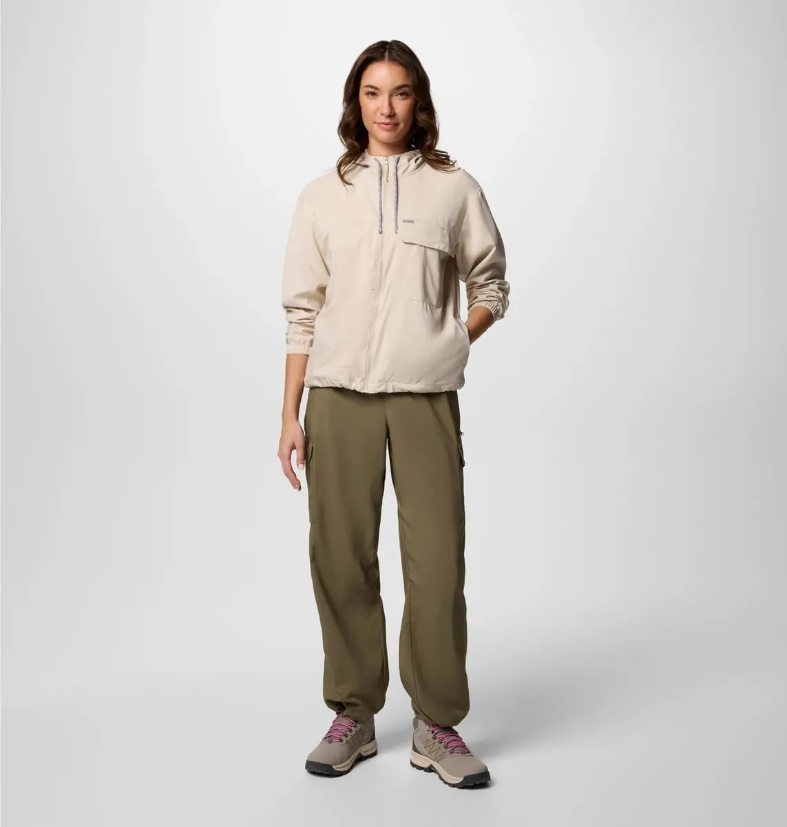 Columbia Skien Valley Hooded LS Women's Light Jacket - Dark Stone, S - immagine 8