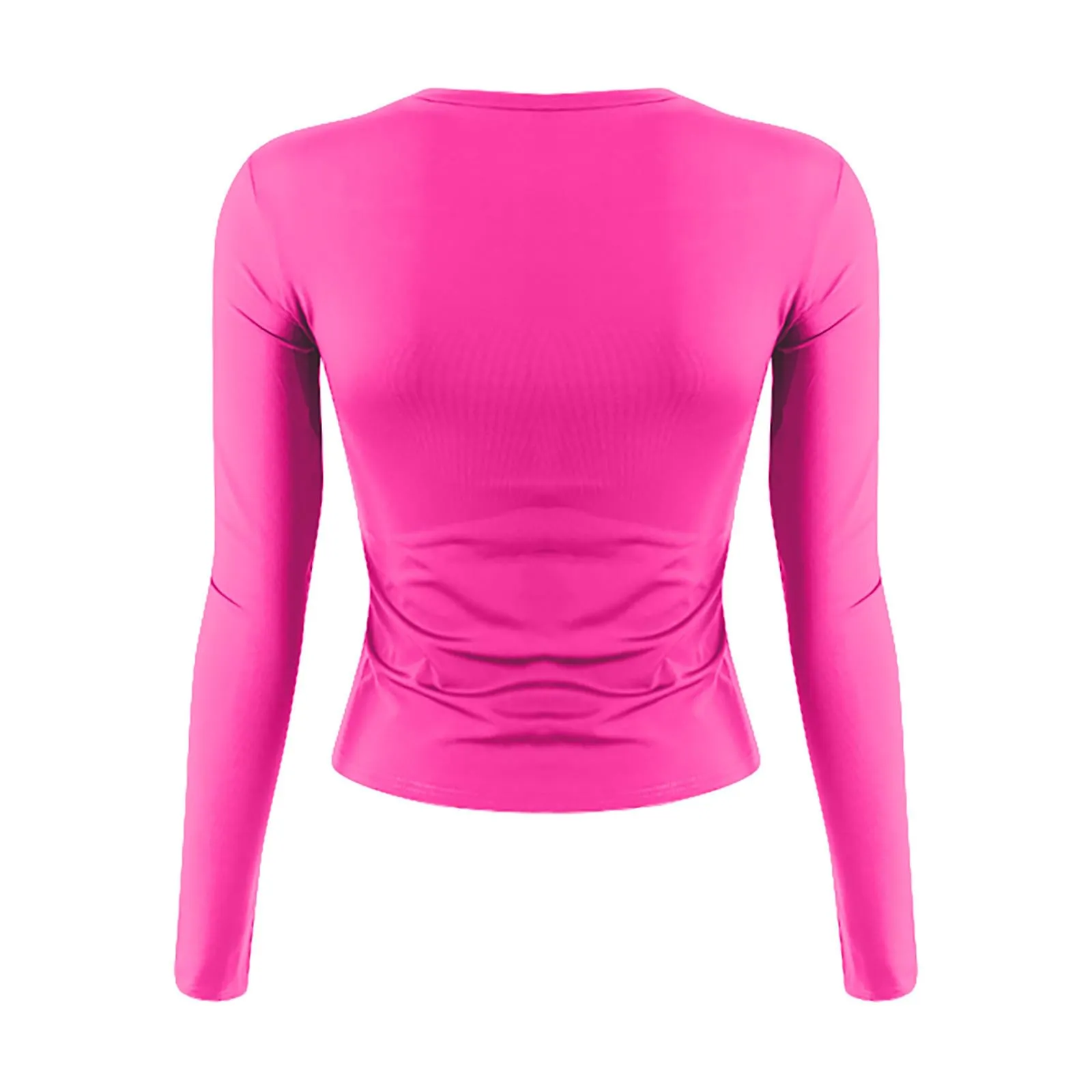 MOKBAY Maglia Donna Manica Lunga Tinta Unita Slim Fit XS - immagine 5