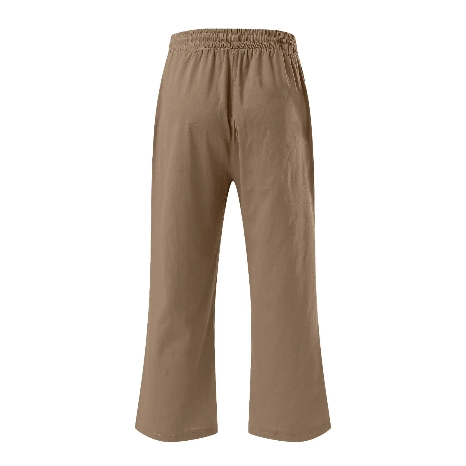 HEONSATI Donna Pantaloni 3/4 Pinocchietto in Cotone e Lino Casual Sportivi con Coulisse Regolabile - immagine 4