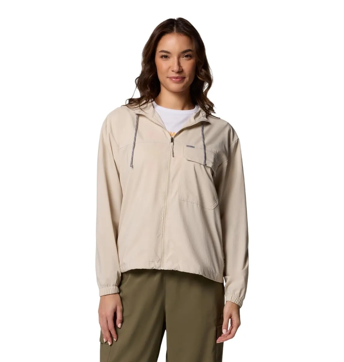 Columbia Skien Valley Hooded LS Women's Lightweight Jacket - Dark Stone, L - immagine 1