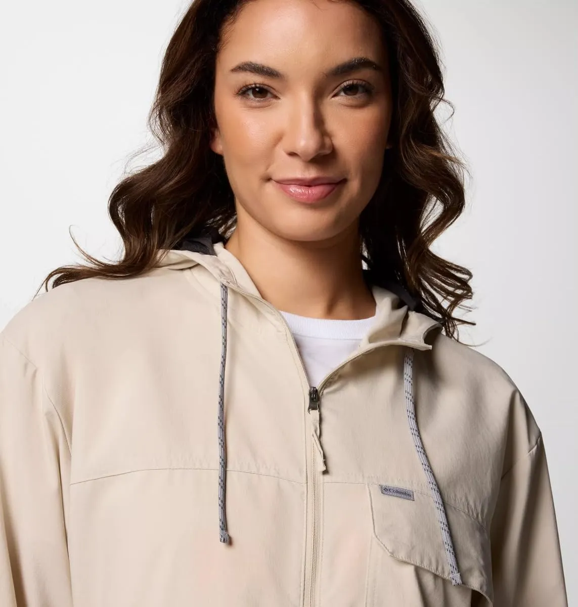 Columbia Skien Valley Hooded LS Women's Lightweight Jacket - Dark Stone, L - immagine 6