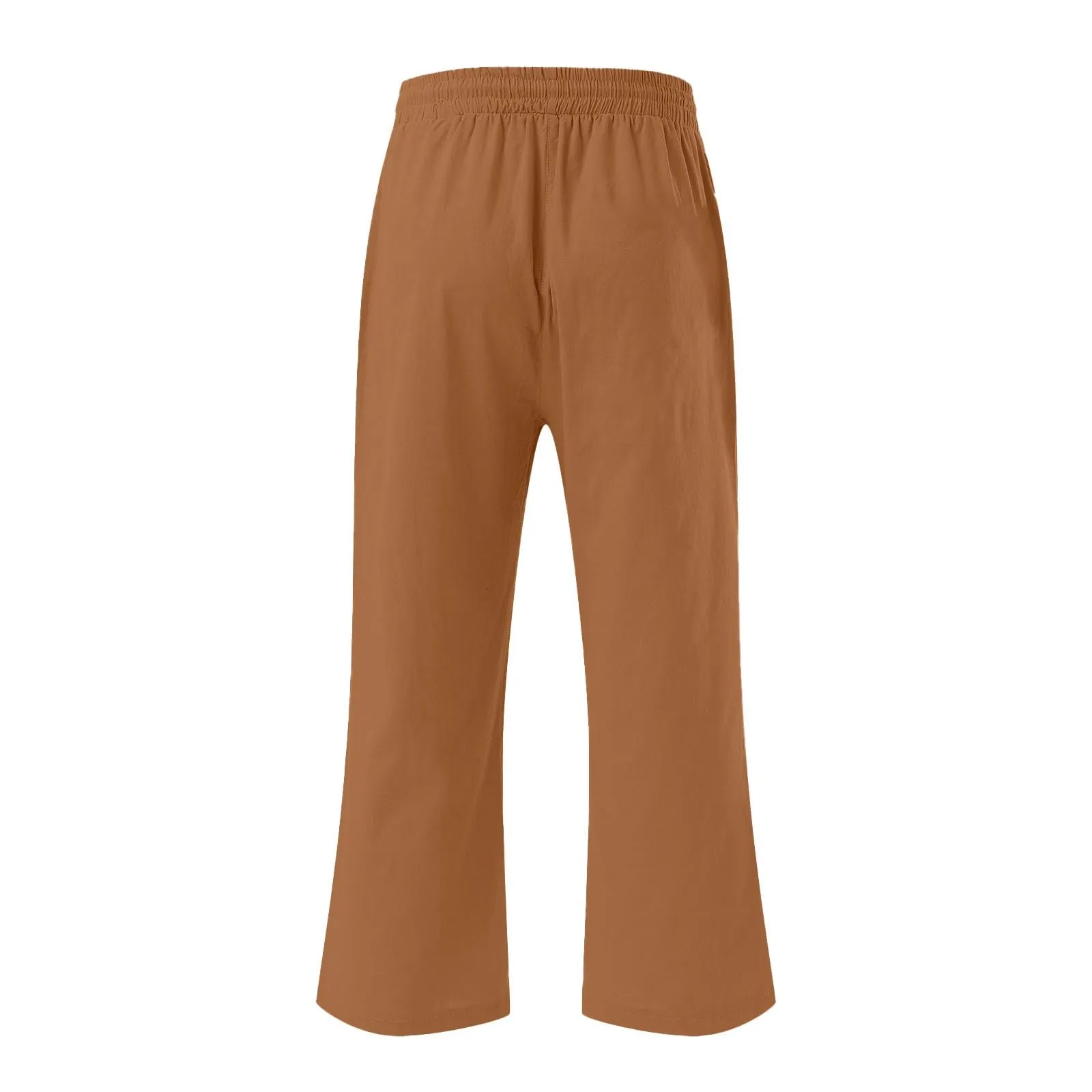 HEONSATI Donna Pantaloni Pinocchietto 3/4 Estivi Casual in Cotone e Lino - immagine 4