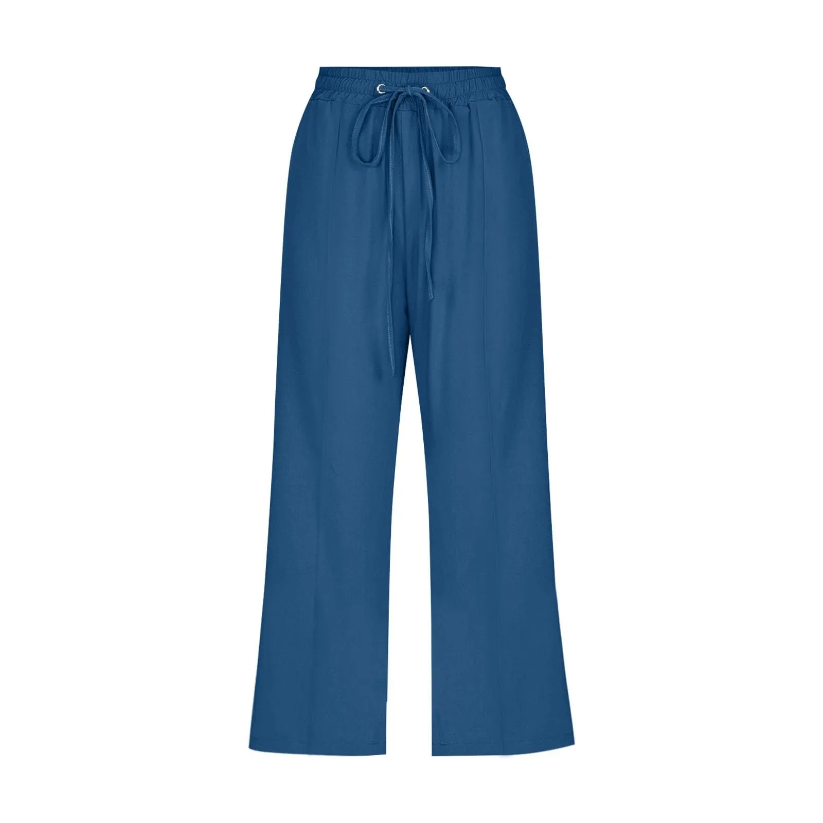 HEONSATI Donna Pantaloni Pinocchietto Estivi in Cotone e Lino Capri 3/4 Casual Sportivi con Coulisse Regolabile - immagine 3