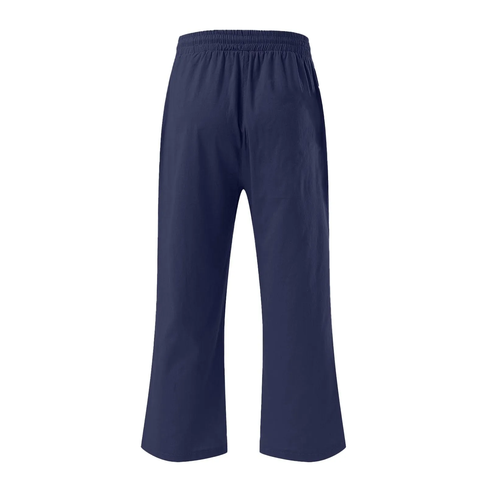 HEONSATI Donna Pantaloni Pinocchietto Estivi in Cotone e Lino Casual Capri 3/4 con Coulisse Regolabile - immagine 4