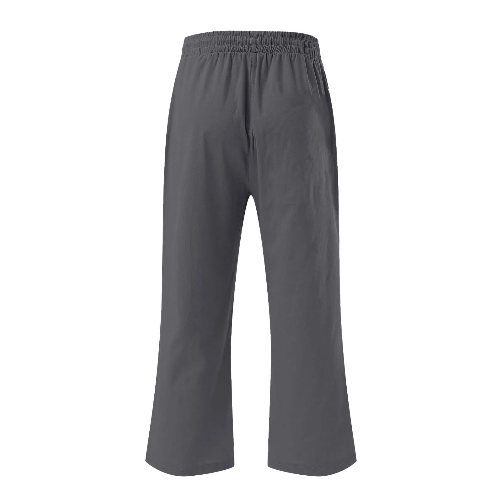 HEONSATI Donna Pantaloni Pinocchietto Estivi in Cotone e Lino 3/4 Casual Larghi con Coulisse Regolabile - immagine 4