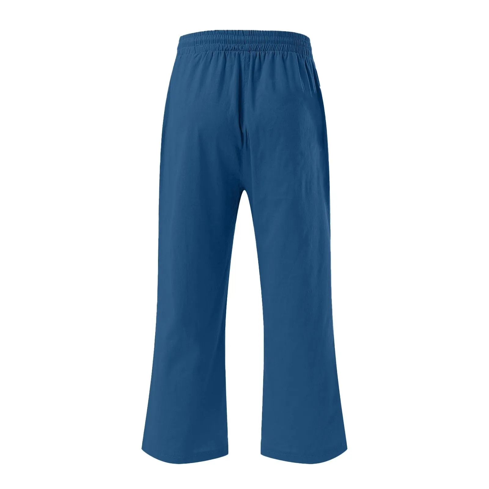 HEONSATI Donna Pantaloni Pinocchietto Estivi in Cotone e Lino 3/4 Casual Capri con Coulisse Regolabile - immagine 4