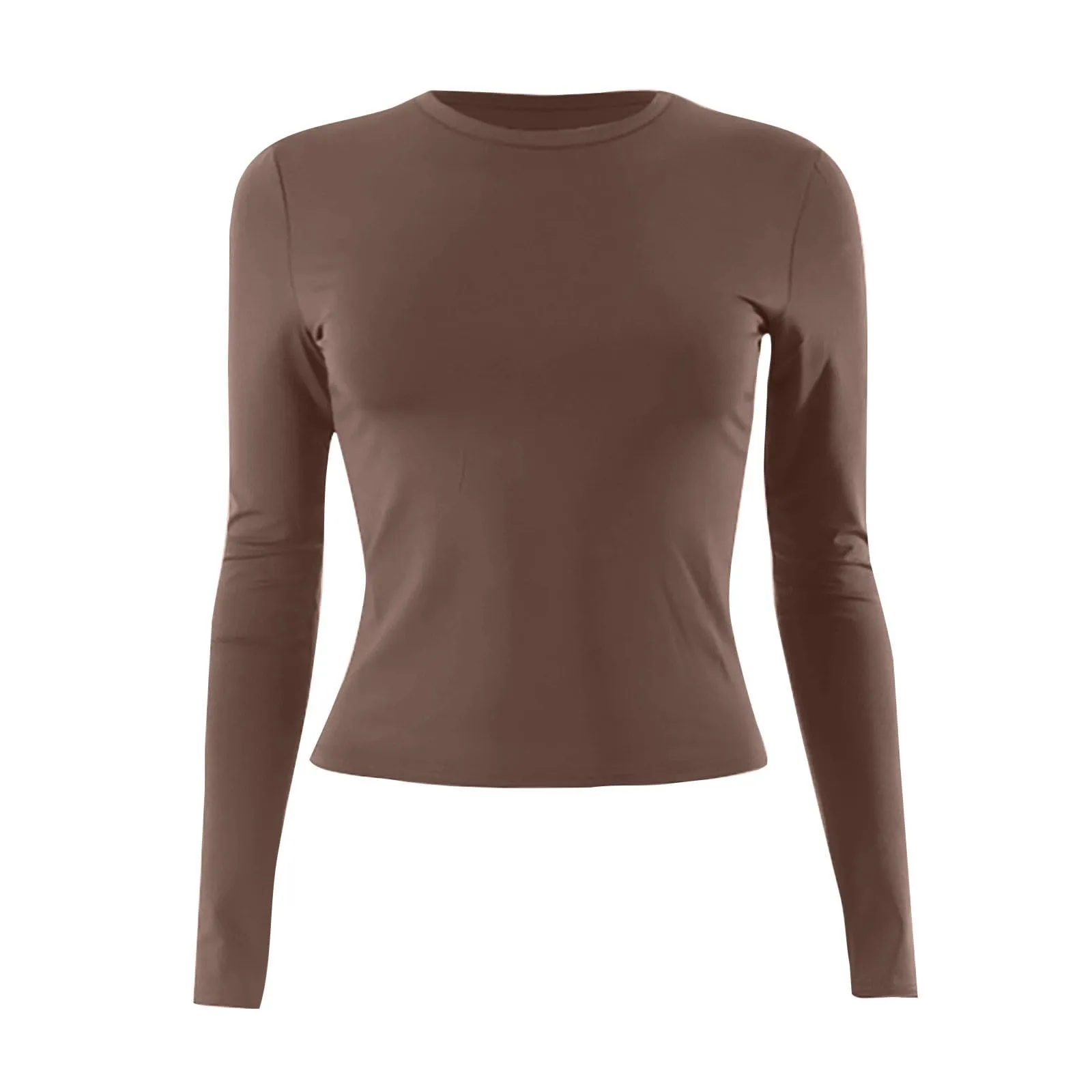 MOKBAY Maglia Donna Autunno Manica Lunga Slim Fit Tinta Unita, M - immagine 4