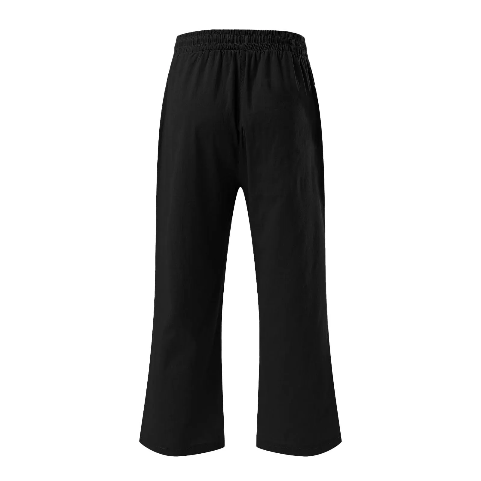 HEONSATI Donna Pantaloni Pinocchietto Estivi in Cotone e Lino Capri Casual 3/4 con Coulisse Regolabile - immagine 4
