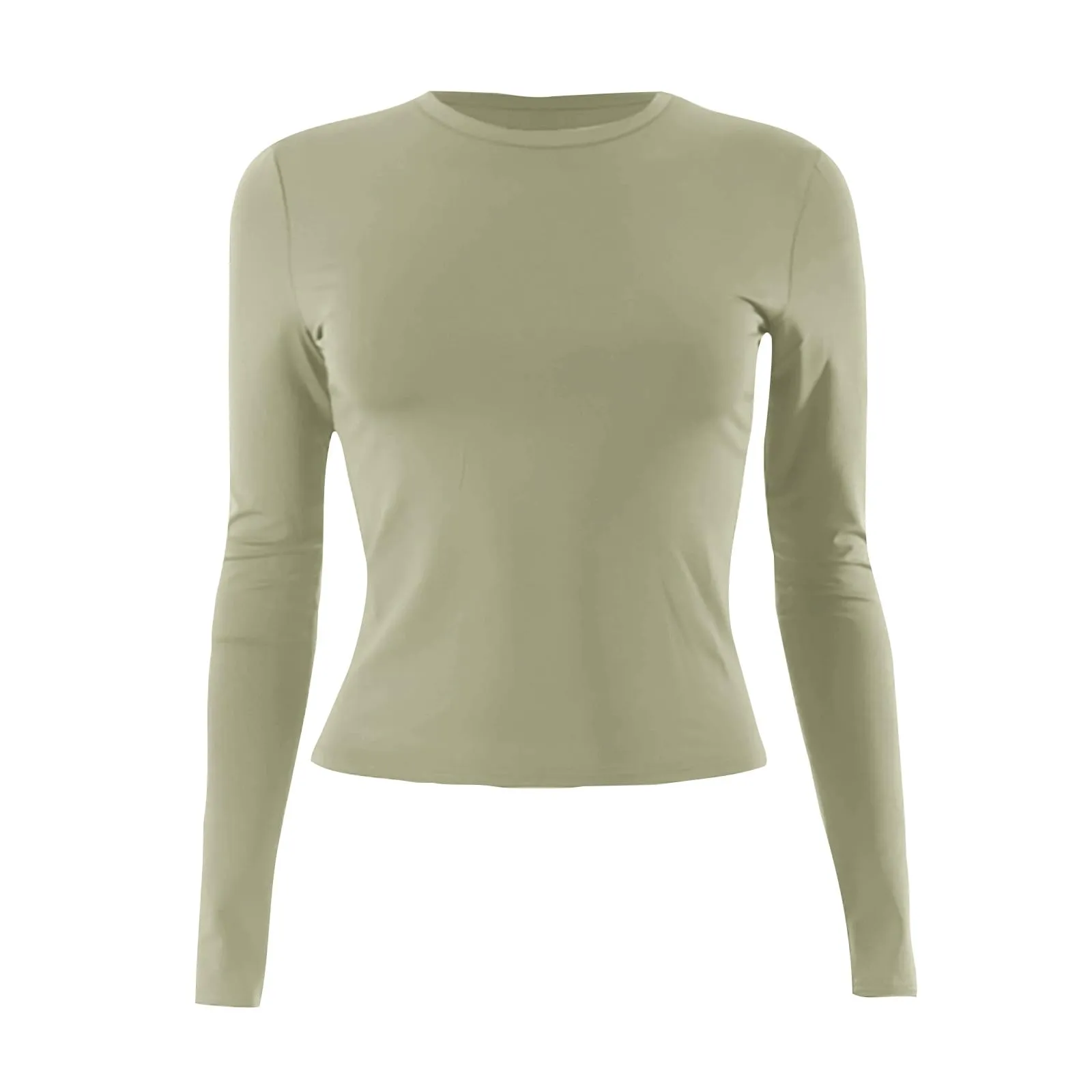 MOKBAY Maglietta Maniche Lunghe Donna Tinta Unita Slim Fit L - immagine 4