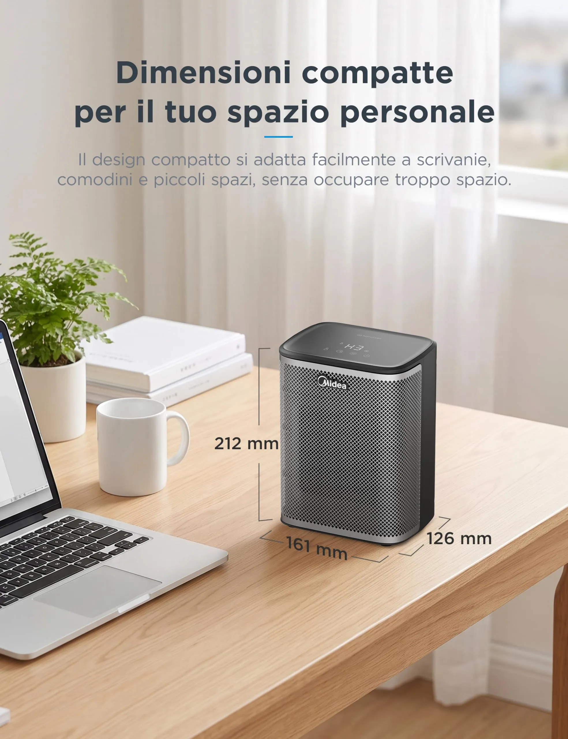 Midea MHF2010RDK Termoventilatore Ceramico PTC 2000W Eco - immagine 3