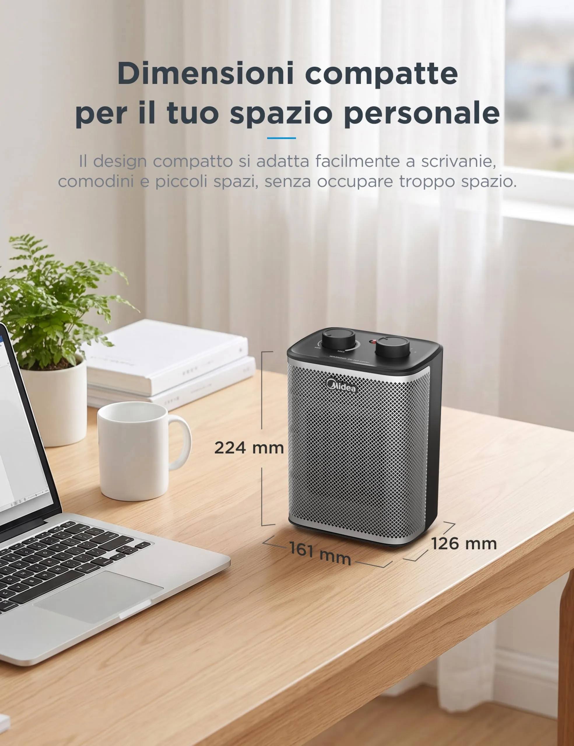 Midea Termoventilatore Ceramico 2000W PTC MHF2010MDK - immagine 4