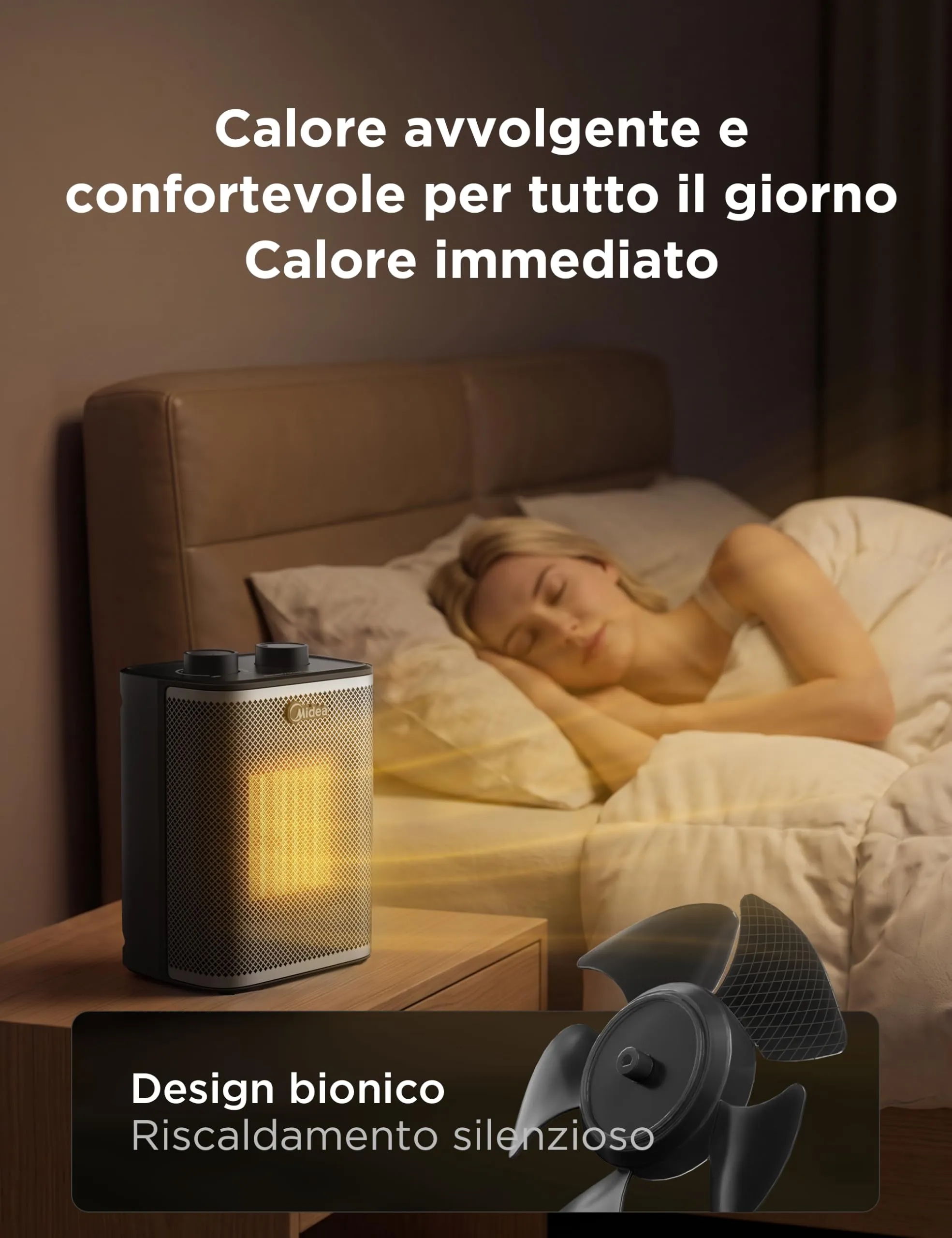 Midea Termoventilatore Ceramico 2000W PTC MHF2010MDK - immagine 10