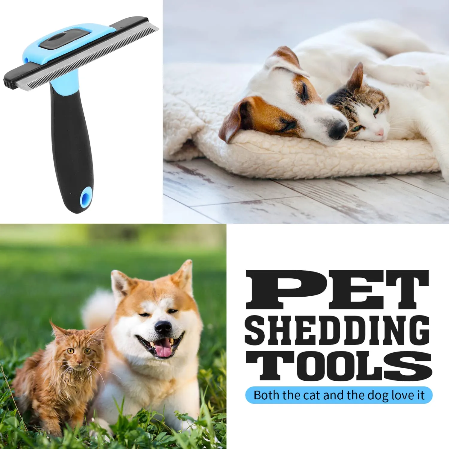 Nobleza Strumento per deshedding del sottopelo in acciaio inossidabile per cani e gatti - immagine 4