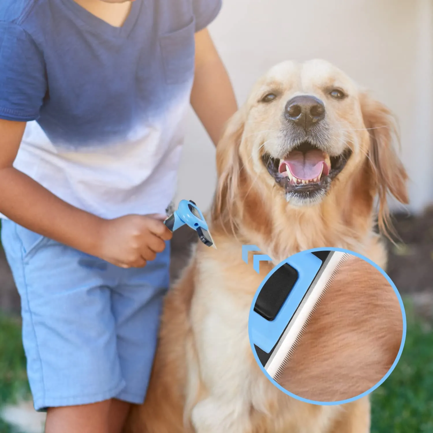 Nobleza Strumento per deshedding del sottopelo in acciaio inossidabile per cani e gatti - immagine 5
