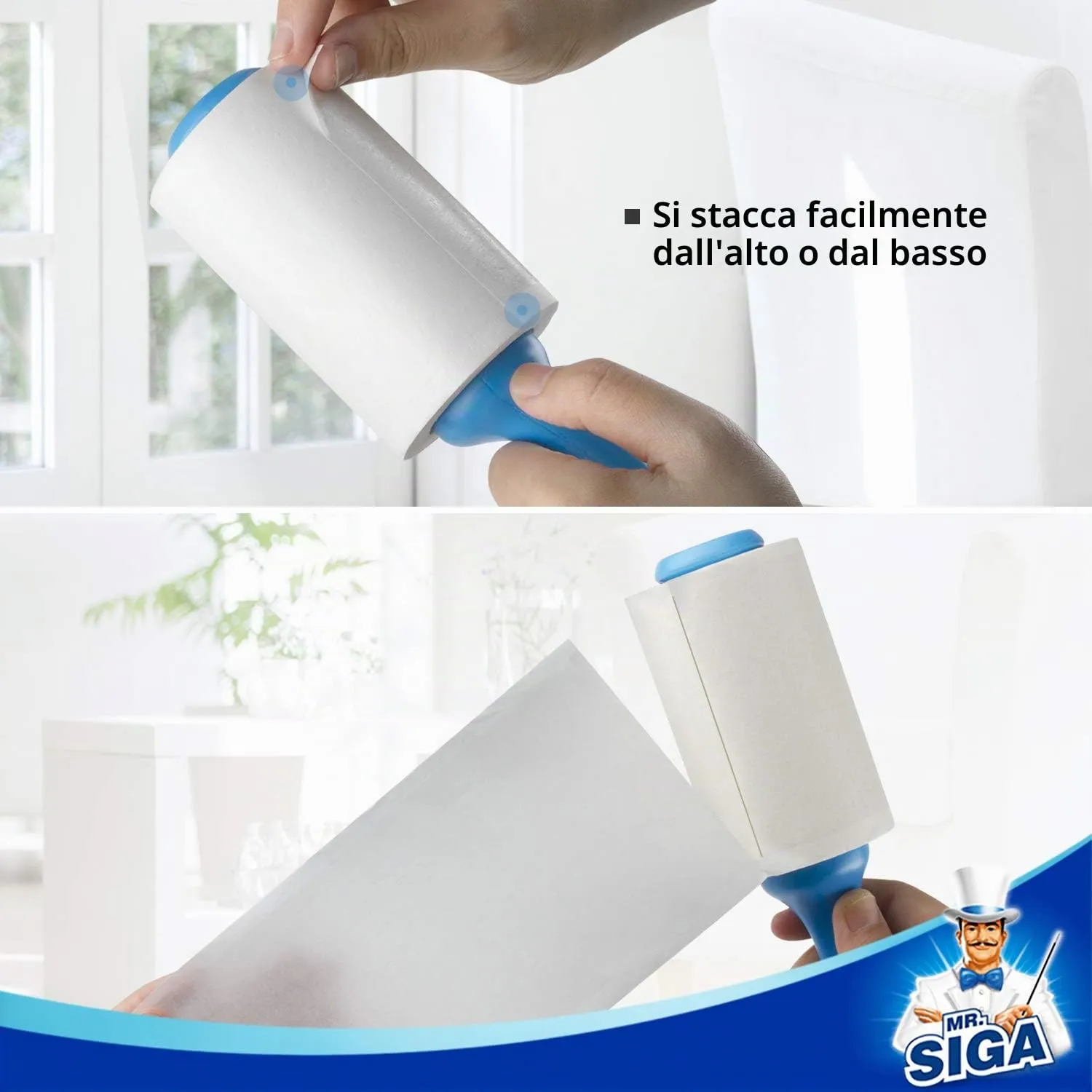 MR.SIGA Rullo Antipelo Extra Adesivo per Peli Animali, Confezione da 5, Blu - immagine 6