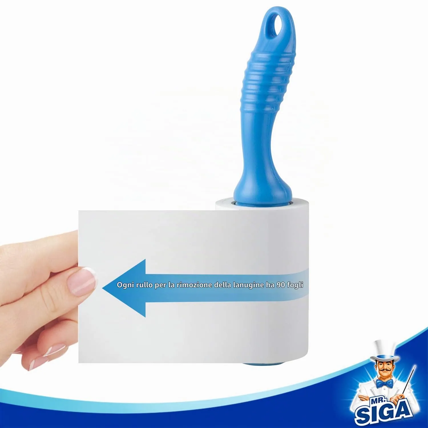 MR.SIGA Rullo Antipelo Extra Adesivo per Peli Animali, Confezione da 5, Blu - immagine 7
