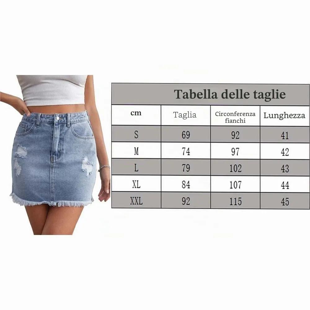 Alaster Queen Minigonna in Jeans da Donna Elasticizzata con Tasche, Nero, M - immagine 5