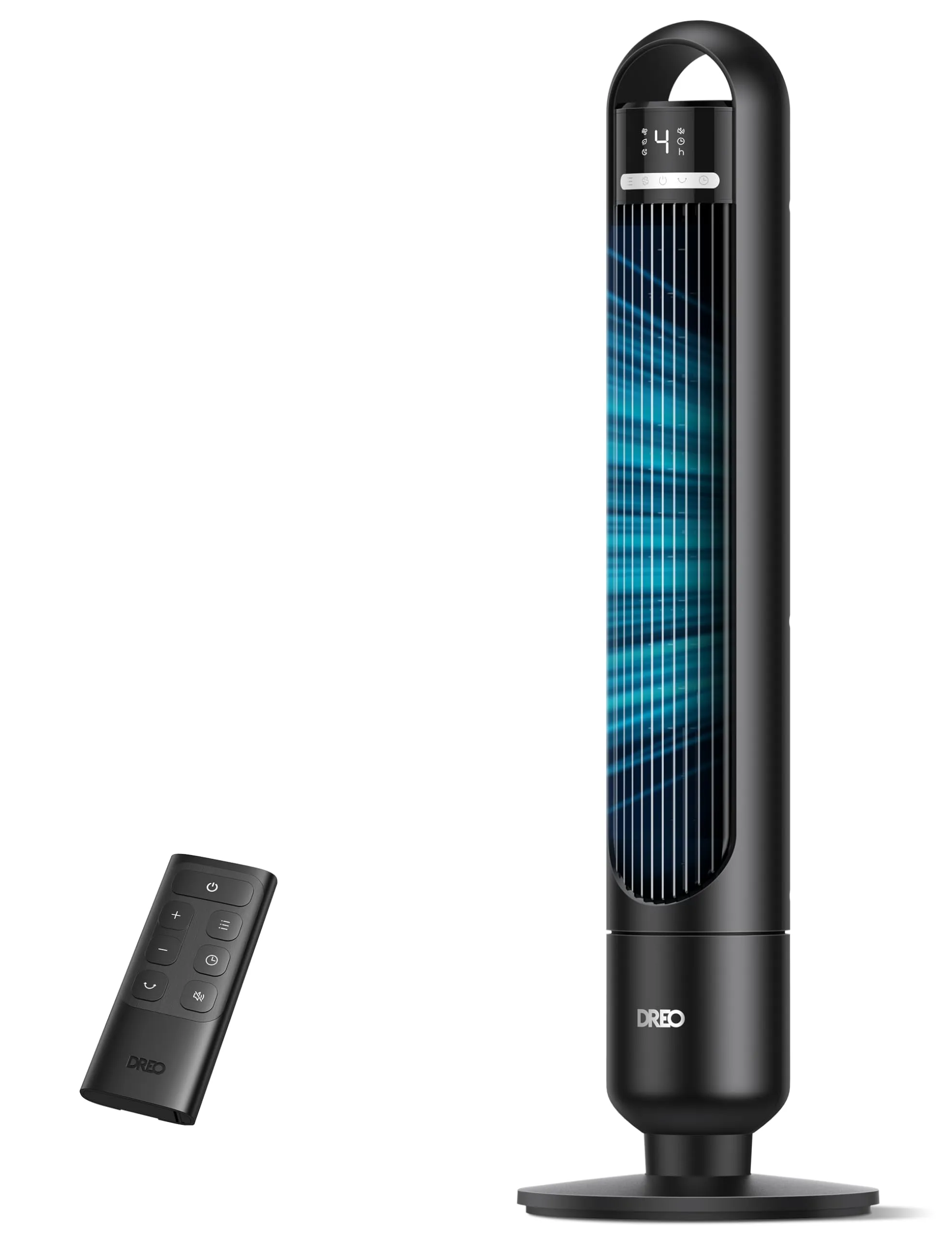 Dreo Ventilatore a Torre DR-HTF017, 4 velocità, 3 modalità, timer 8 ore, oscillazione 90°, nero - immagine 1