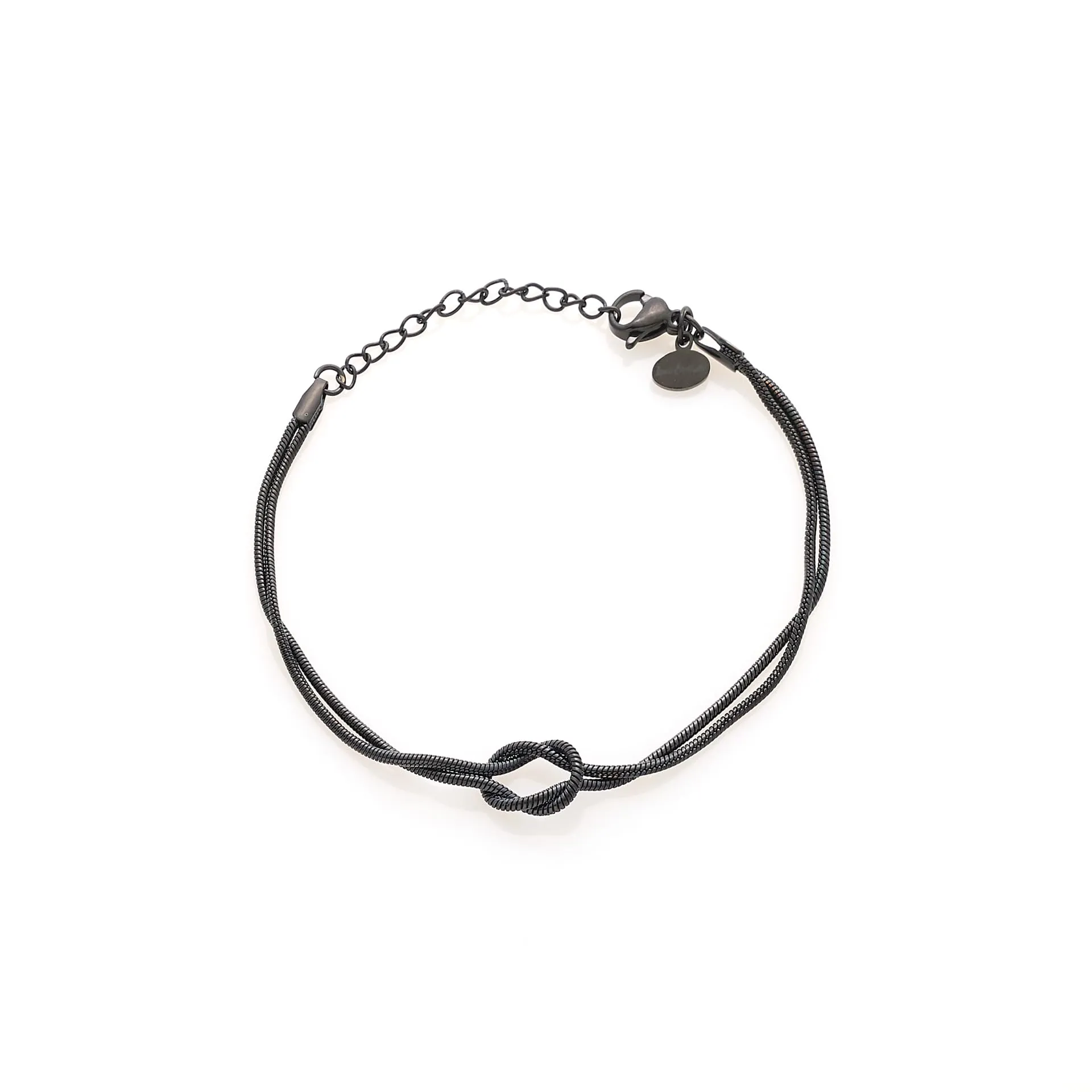 Louis Ciocchetti dal 1887 Bracciale Donna Acciaio con Nodo, Regolabile 16+4 cm, Maglia Fine 1,3 mm, Made in Italy - immagine 2