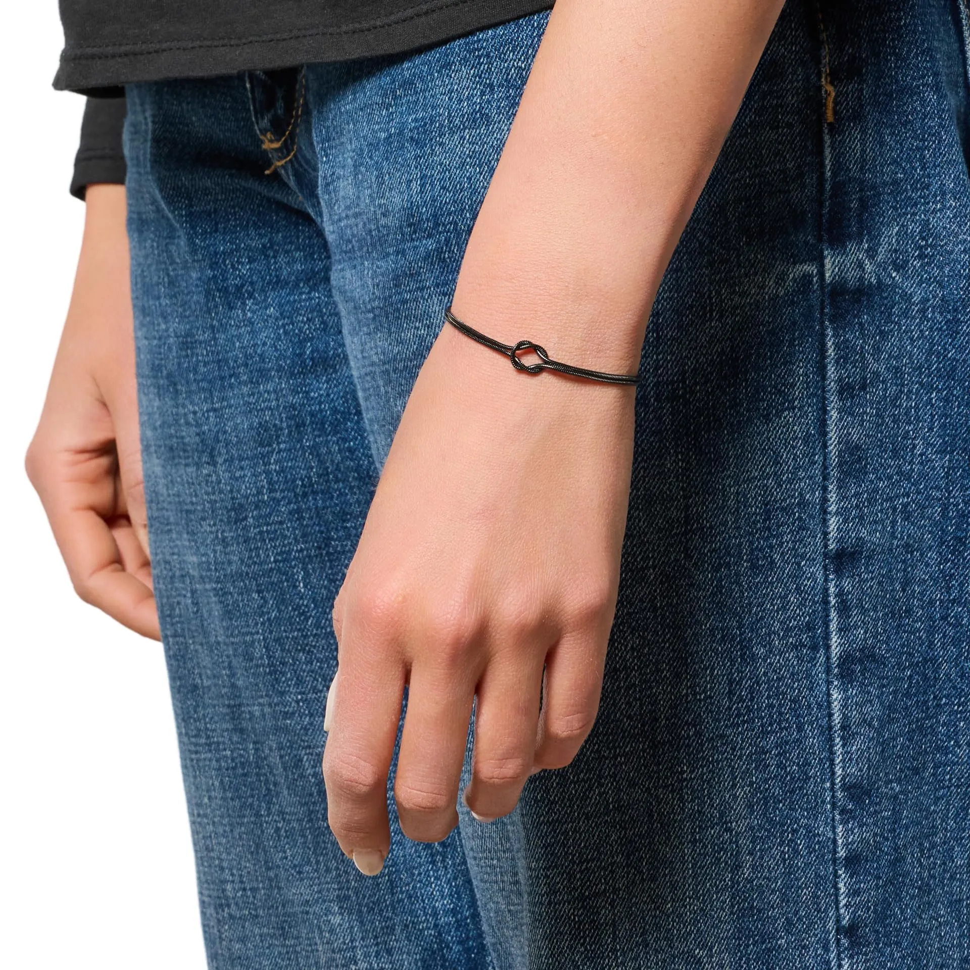 Louis Ciocchetti dal 1887 Bracciale Donna Acciaio con Nodo, Regolabile 16+4 cm, Maglia Fine 1,3 mm, Made in Italy - immagine 4