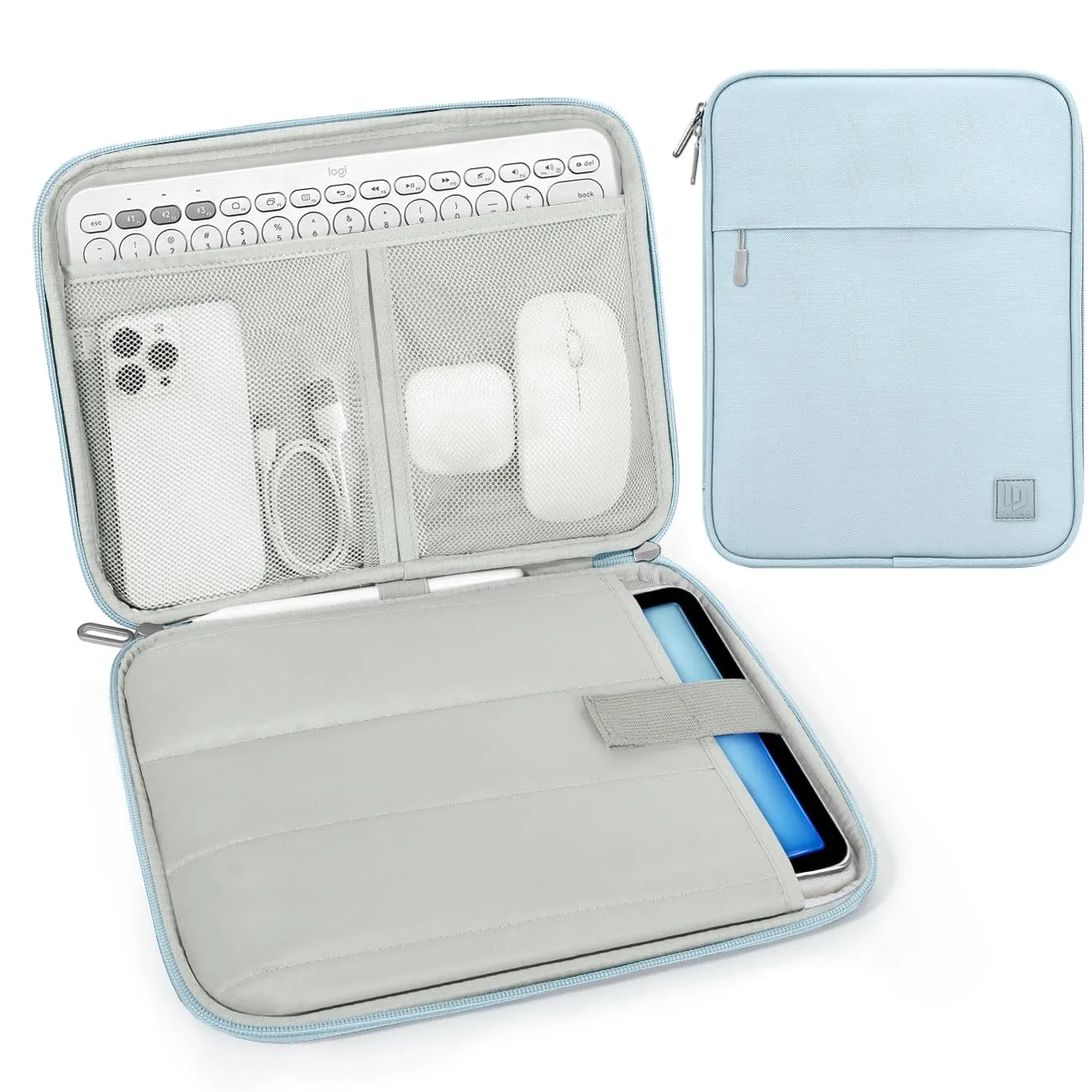 Dadanism Borsa Imbottita per Tablet 9-11 Pollici, Blu Latte - immagine 1
