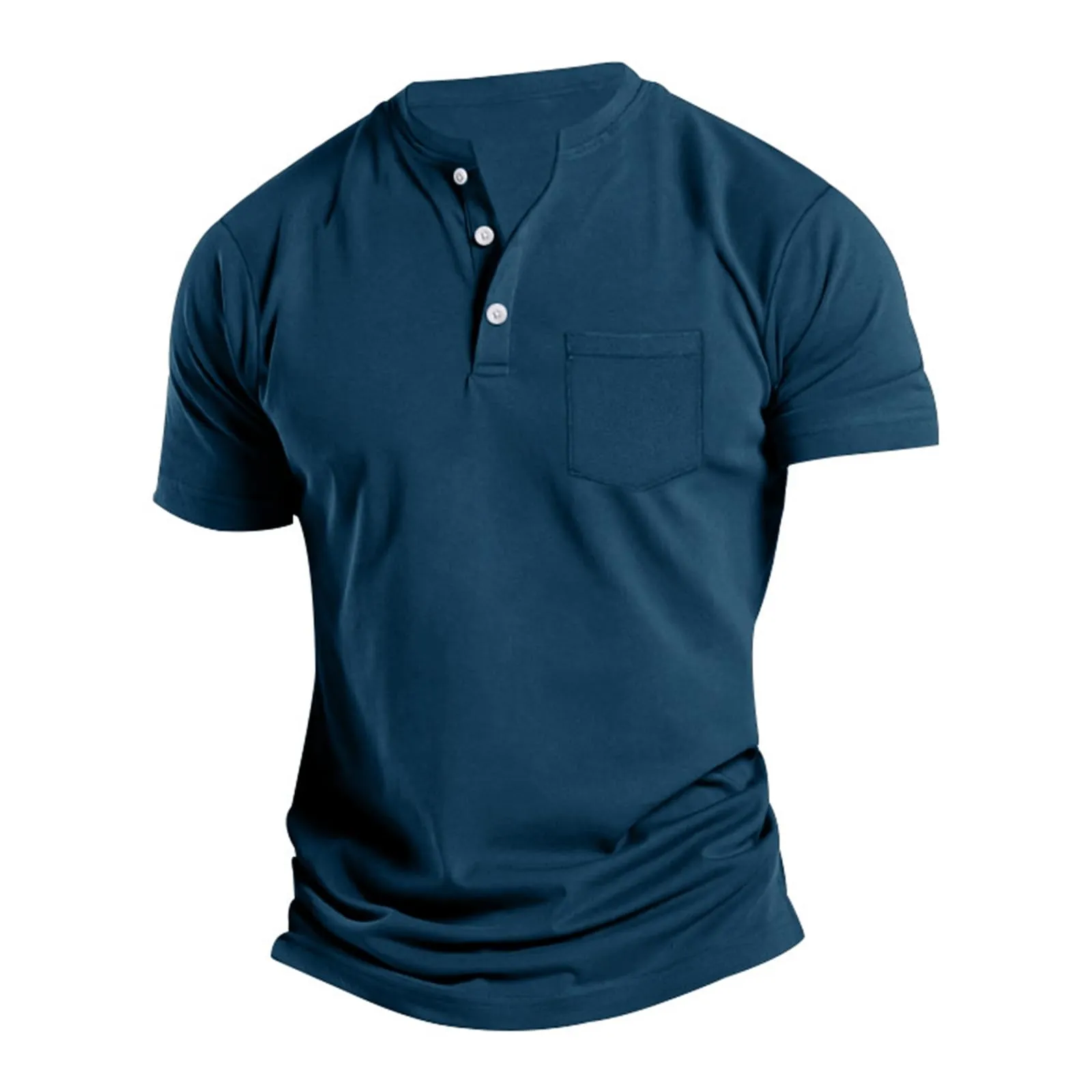 Generico Slim Fit Camicia Uomo Hawaiana Rosa con Palme Bordeaux - immagine 3
