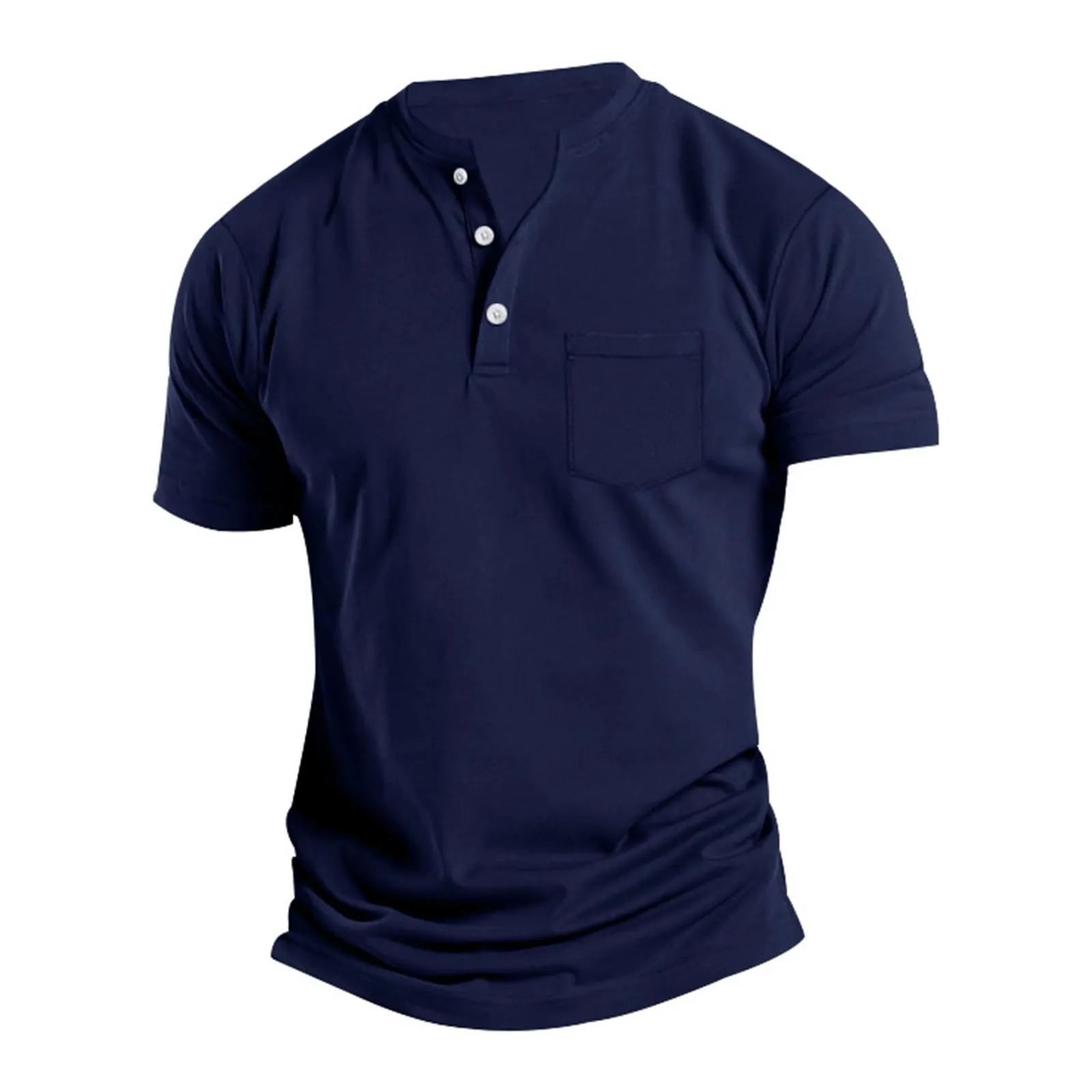 Generico Camicie Uomo Manica Corta Lino e Cotone Maglie Eleganti da Cerimonia Estive e da Lavoro - immagine 3