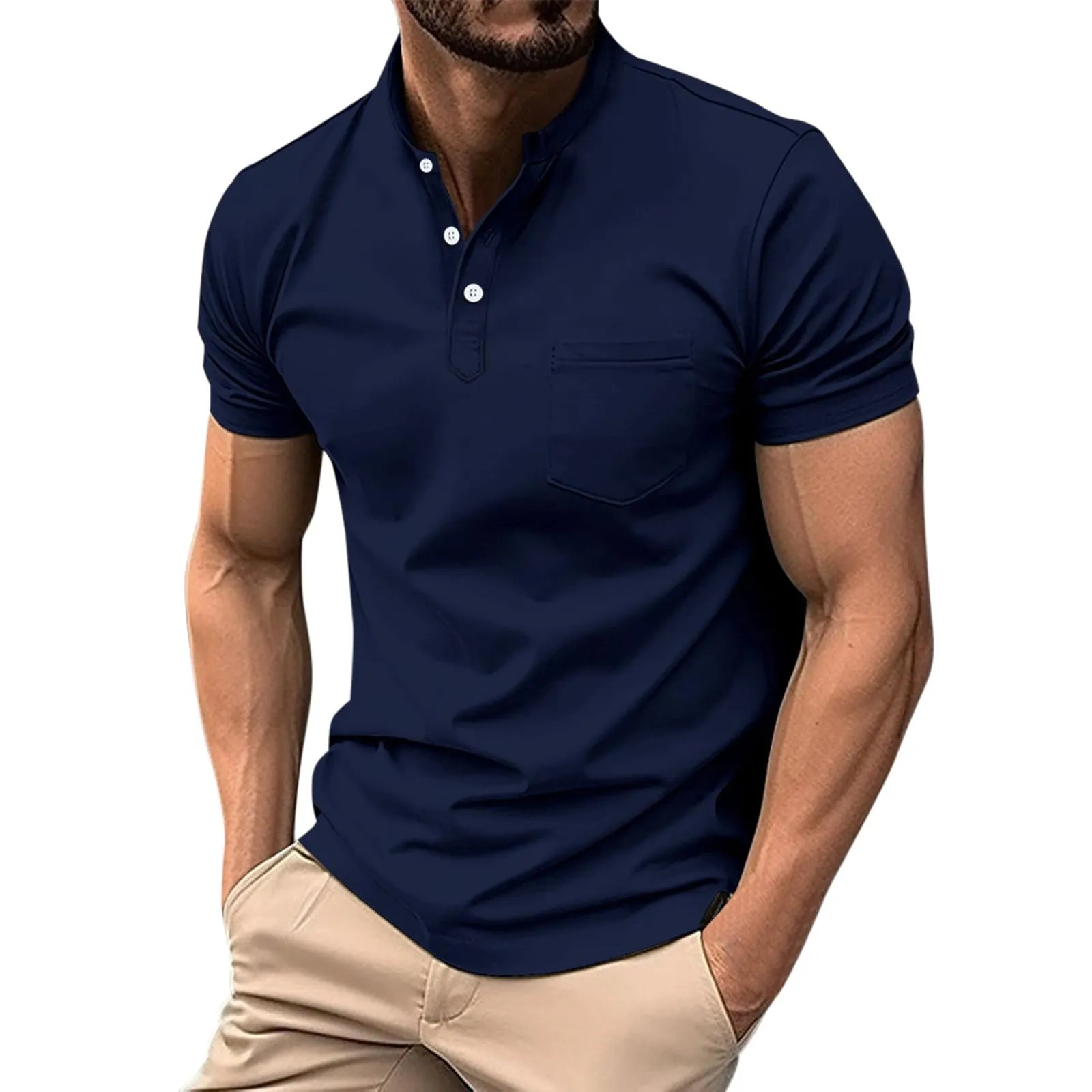 Generico Maglie Lavoro Uomo Estive Maglietta Cotone Manica Corta - immagine 1