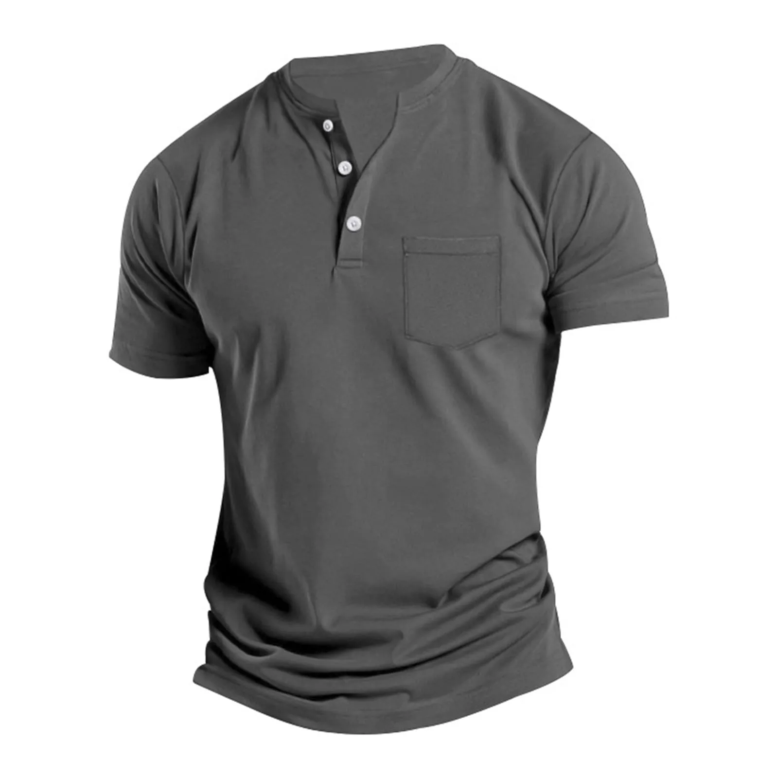 Generico Camicia Lavoro Uomo T-Shirt Personalizzata Maglietta Manica Corta e Lunga Slim Fit Palestra - immagine 3
