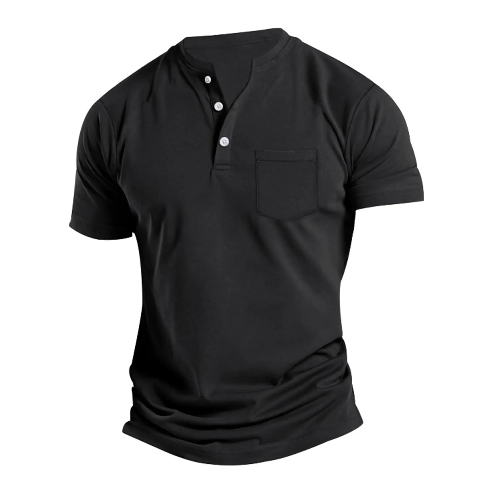 Generico Camicia Manica Corta Uomo Jeans Completo Pantaloncini e Maglietta Casual - immagine 3