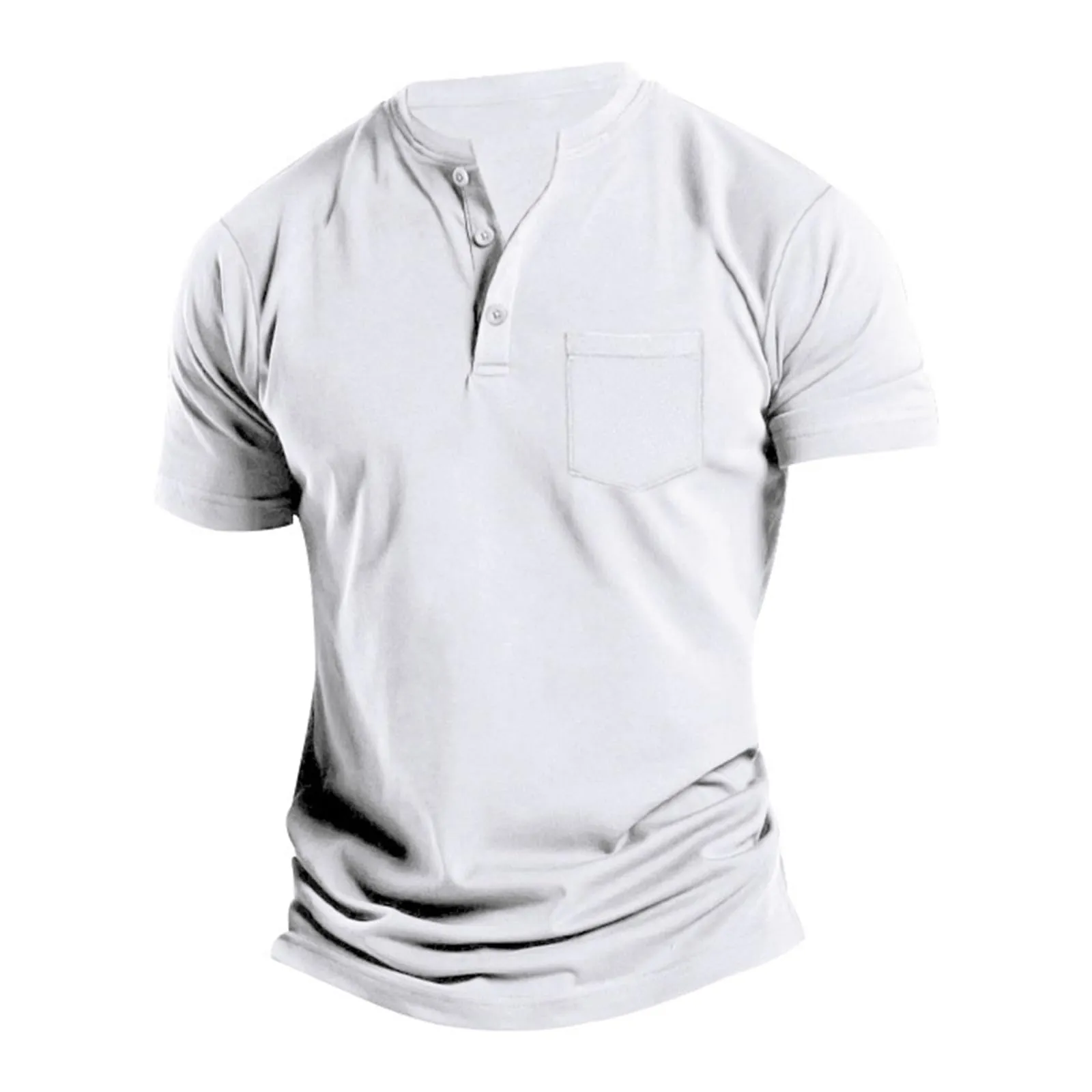 Generico Camicie e T-Shirt Uomo Slim Fit Coreana Polo e Magliette Cotone Basic - immagine 3