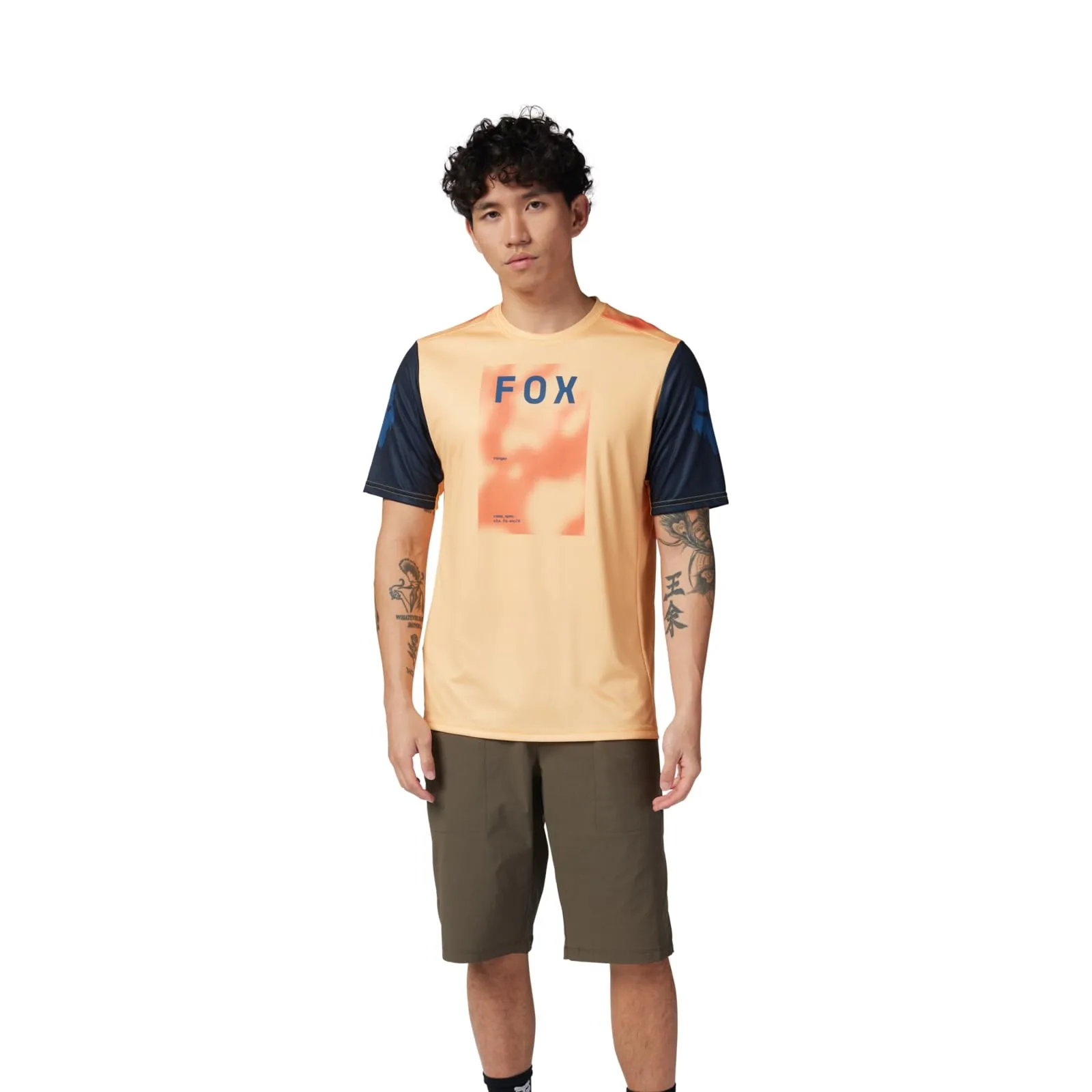Fox Racing Ranger Men's Short Sleeve Jersey, Race Provocation Sorbet Orange, XL - immagine 1