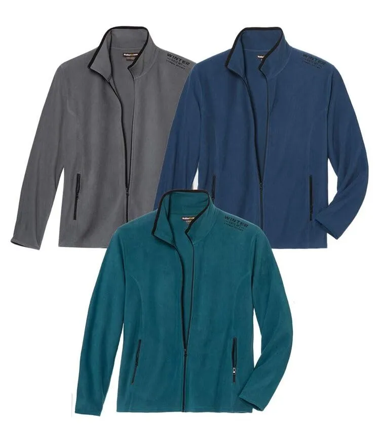 ATLAS FOR MEN Giacche in Micropile, Set da 3, 4XL - immagine 1