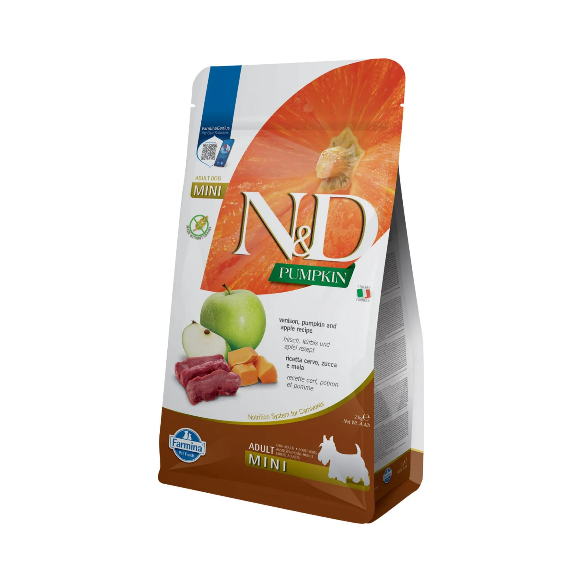 Farmina N&D Pumpkin Cervo, Zucca e Mela Cane Adult Mini, 2kg - immagine 1