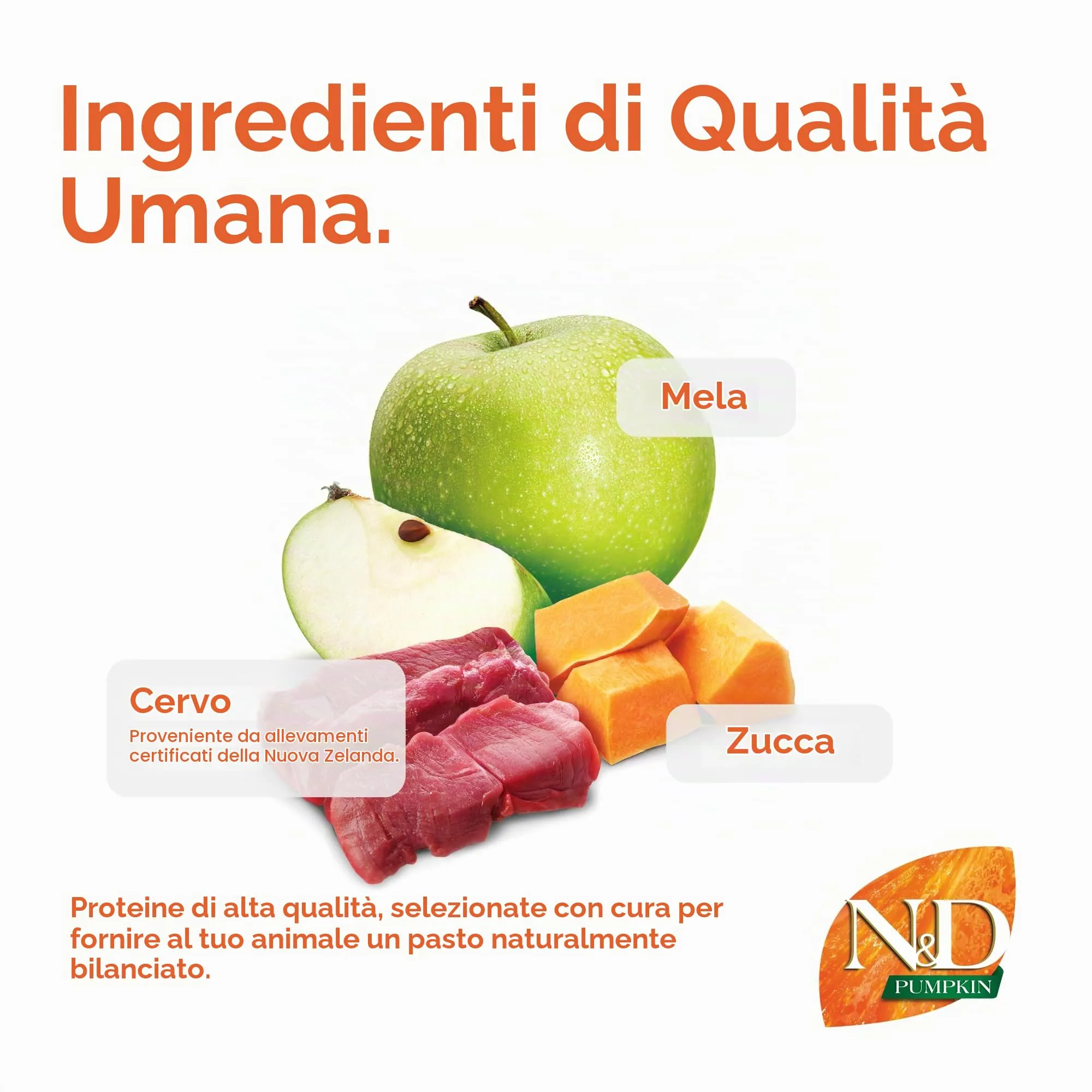 Farmina N&D Pumpkin Cervo, Zucca e Mela Cane Adult Mini, 2kg - immagine 4