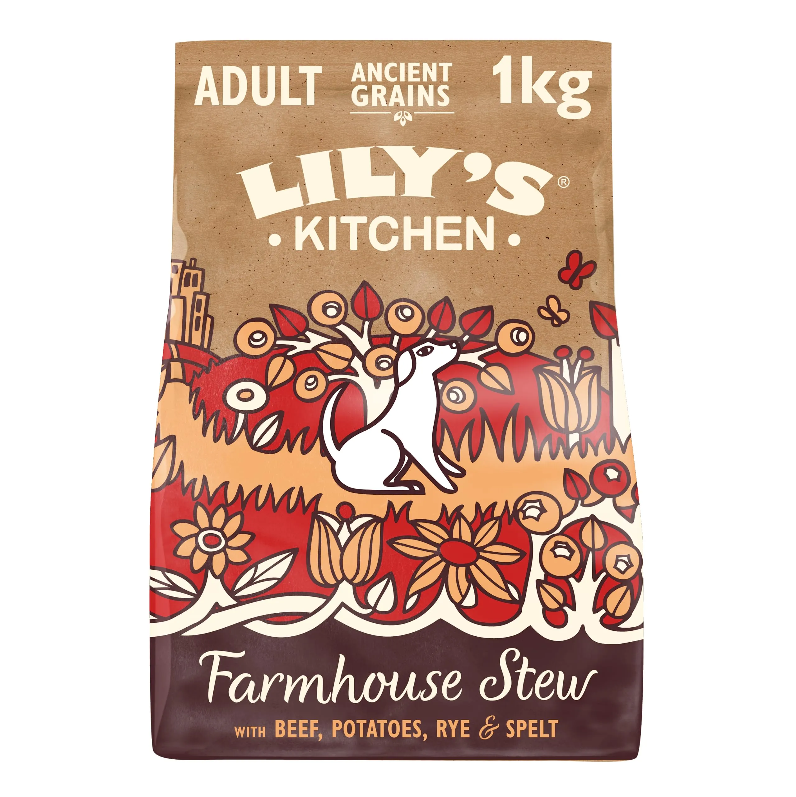 Lily's Kitchen Cibo secco per cani adulti Stufato di manzo con grani antichi, 1kg - immagine 1