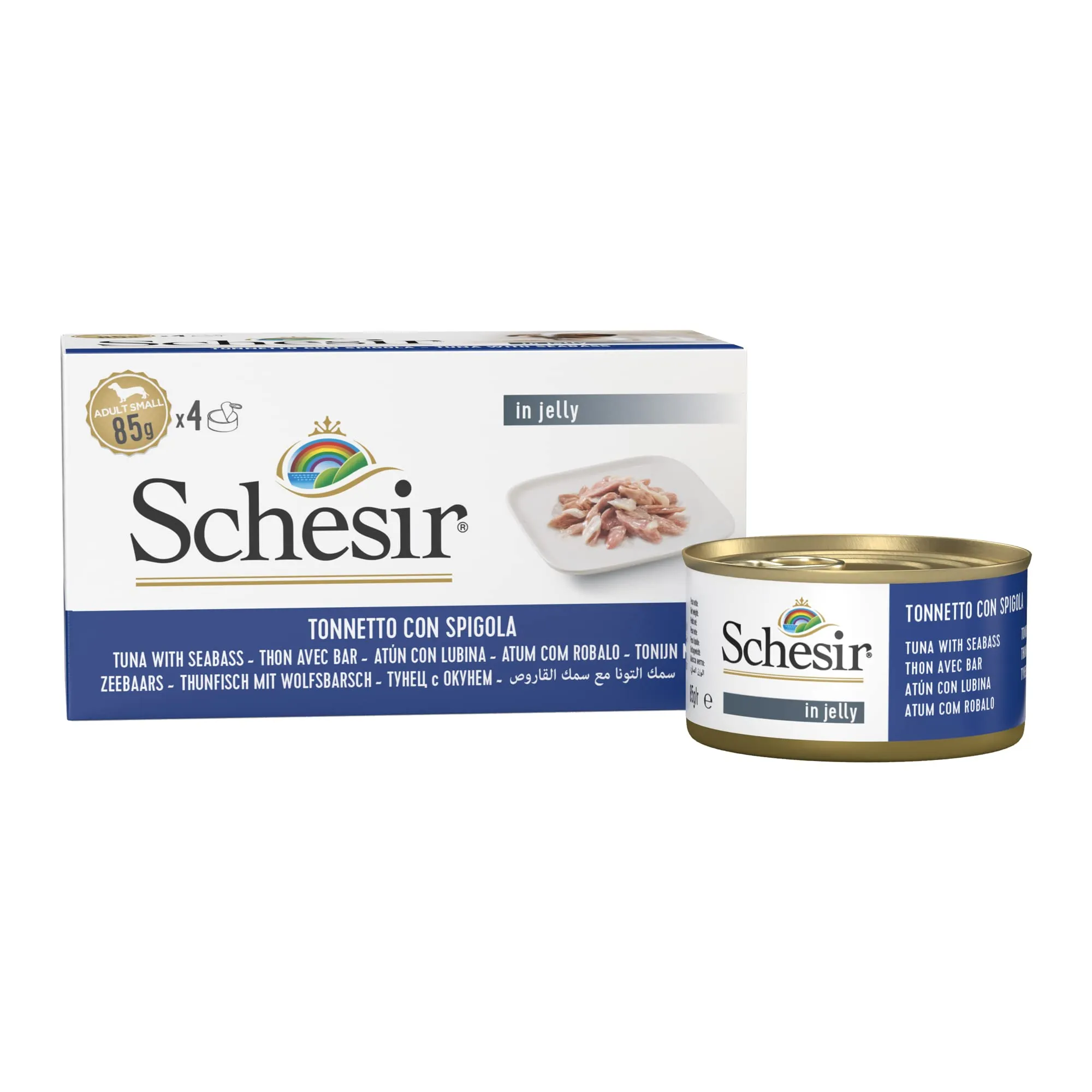 Schesir Cibo Umido per Cani Adulti con Spigola e Tonnetto in Morbida Gelatina (24 x 85g) - immagine 2
