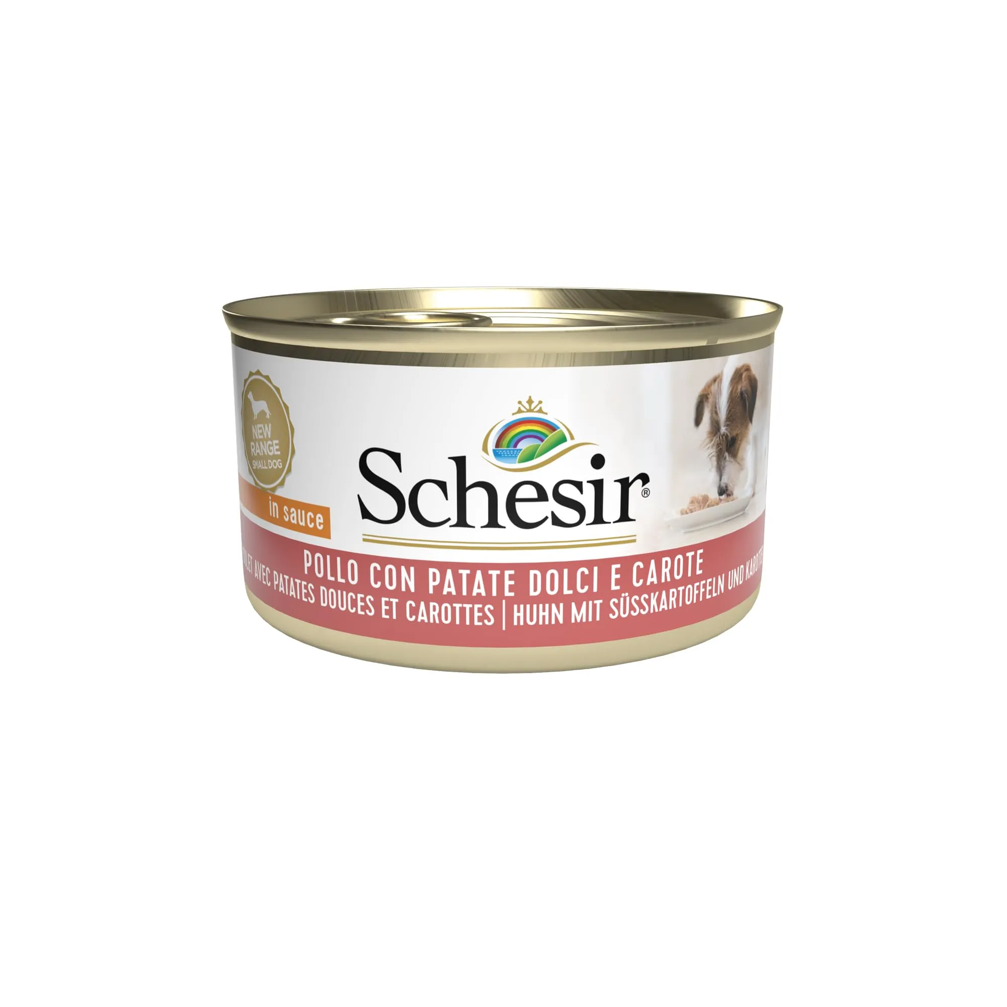 Schesir Cibo Umido per Cani Adulti con Pollo, Patate e Carote in Morbida Gelatina (24 Lattine da 85g) - immagine 1