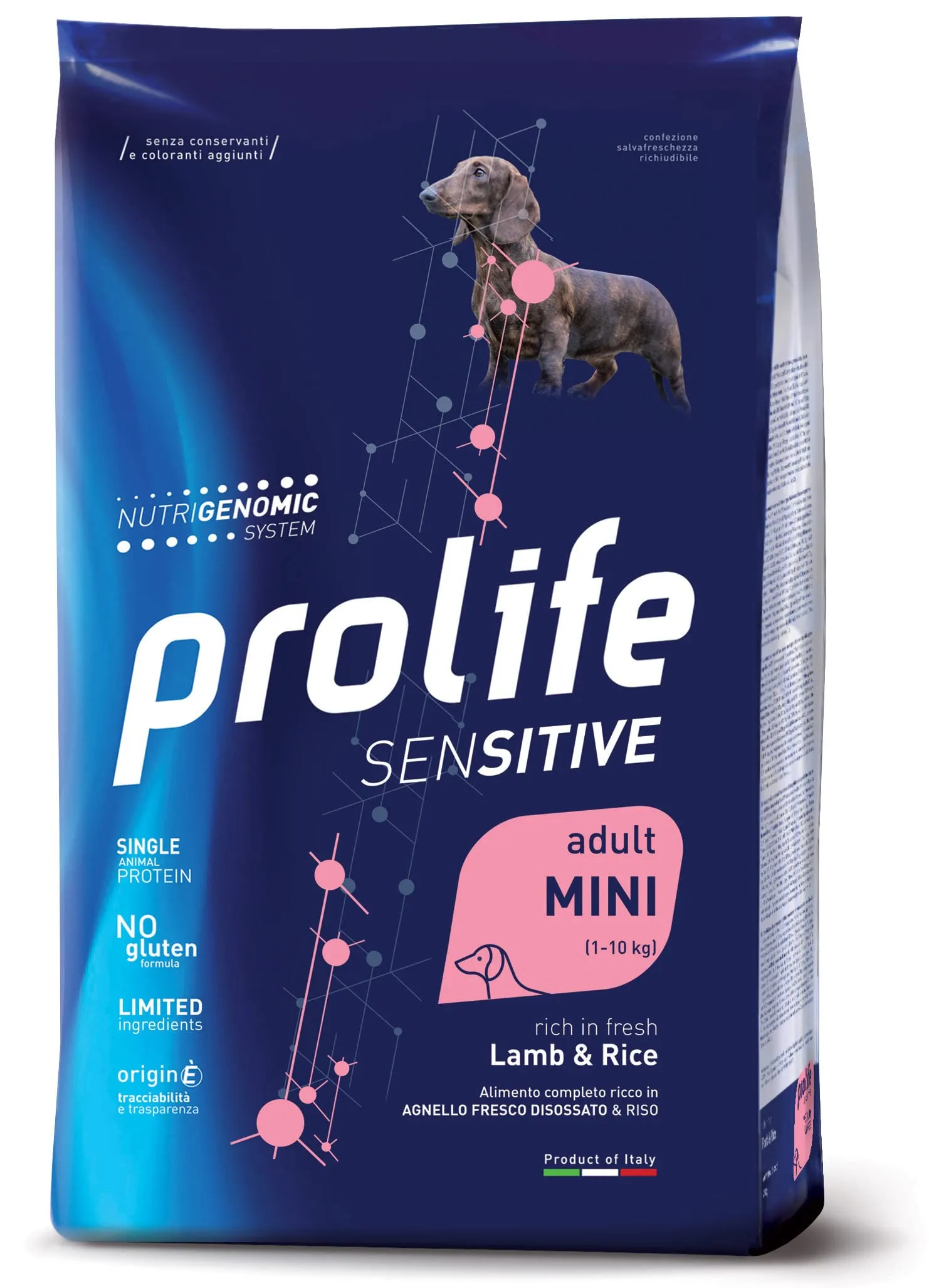 Prolife Sensitive Adult Agnello & Riso Mini 7 kg - immagine 1