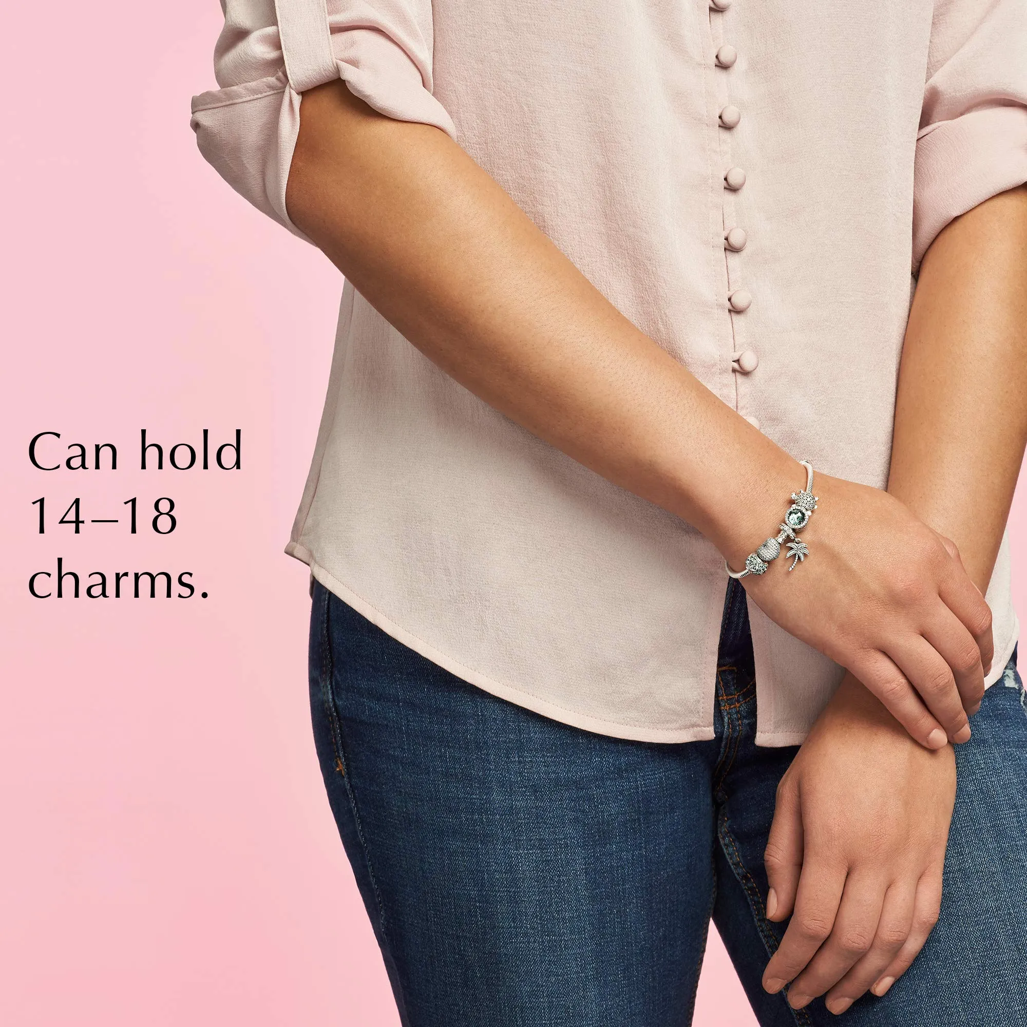 Pandora Icons Bracciale in argento con chiusura a cuore e zirconi cubici, 23 - immagine 8