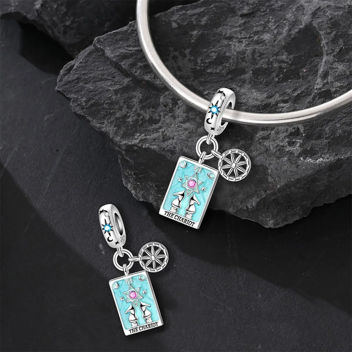 QIKAOLA Ciondolo Bead Charm in Argento Sterling S925 per Bracciali e Collane Europee da Donna - immagine 3