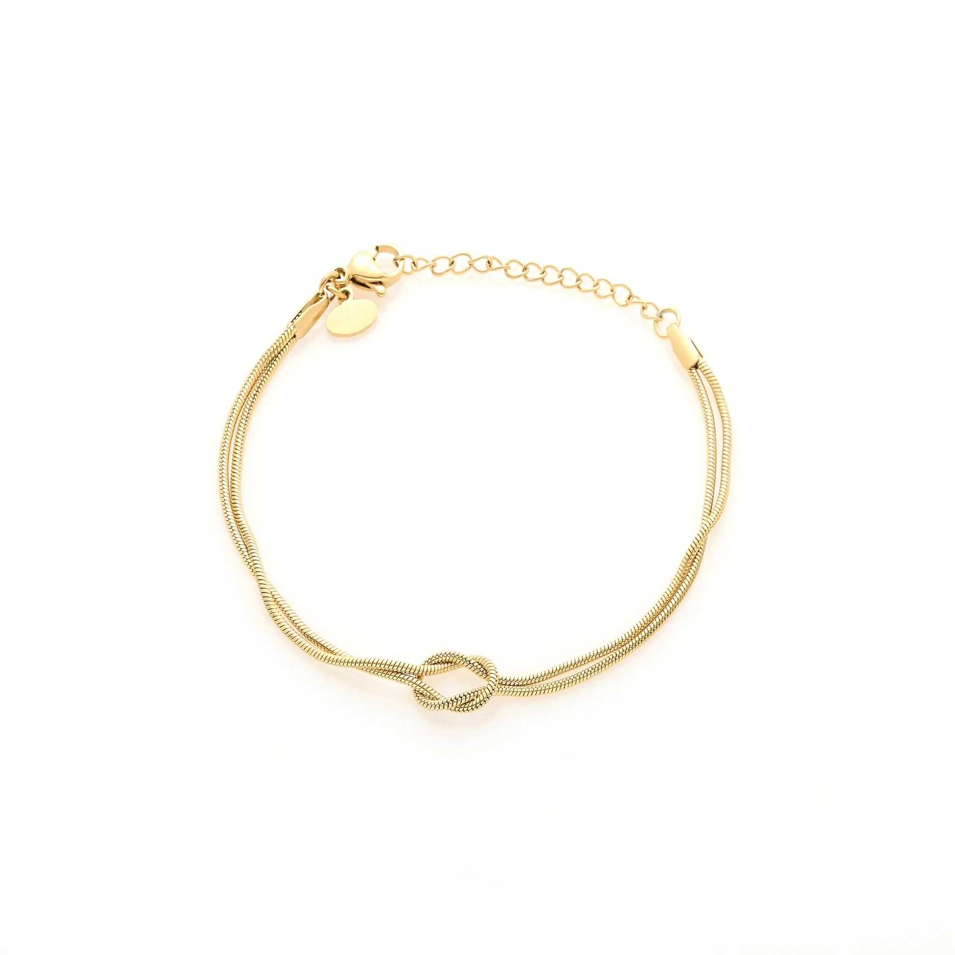 Louis Ciocchetti dal 1887 Bracciale Donna in Acciaio con Nodo, Regolabile 16+4 cm, Maglia 1,3 mm, Made in Italy - immagine 2