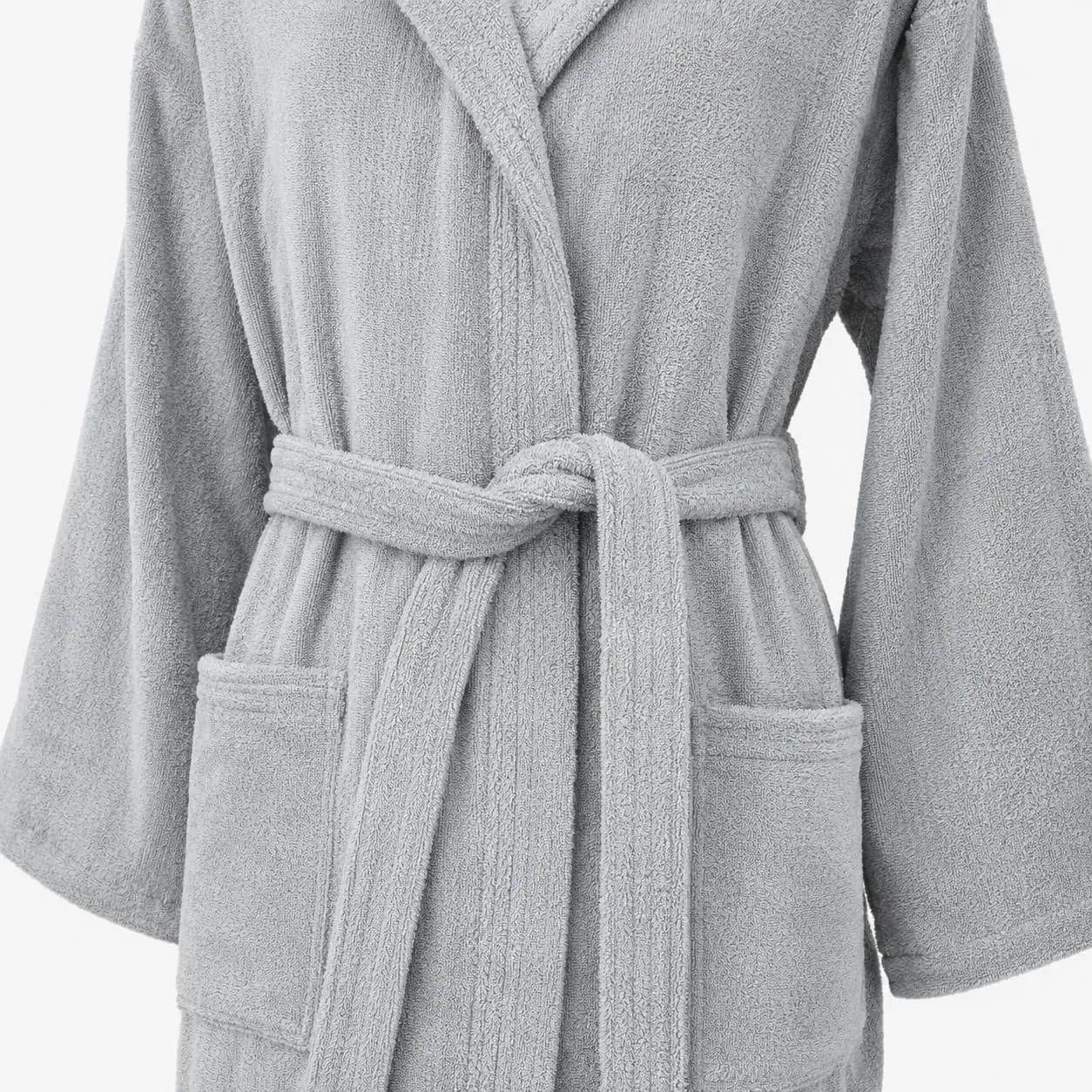 GX GARGIX Accappatoio Uomo Donna in Spugna di Cotone con Cappuccio, Salmone, XXL - immagine 2