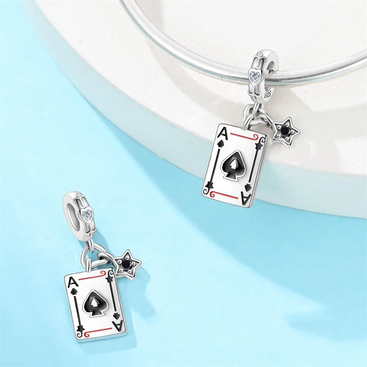 QIKAOLA Ciondolo Bead Charm in Argento Sterling S925 per Bracciali e Collane Europee da Donna - immagine 3