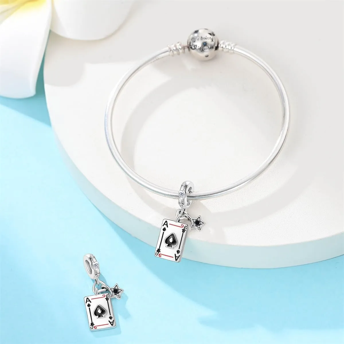 QIKAOLA Ciondolo Bead Charm in Argento Sterling S925 per Bracciali e Collane Europee da Donna - immagine 4